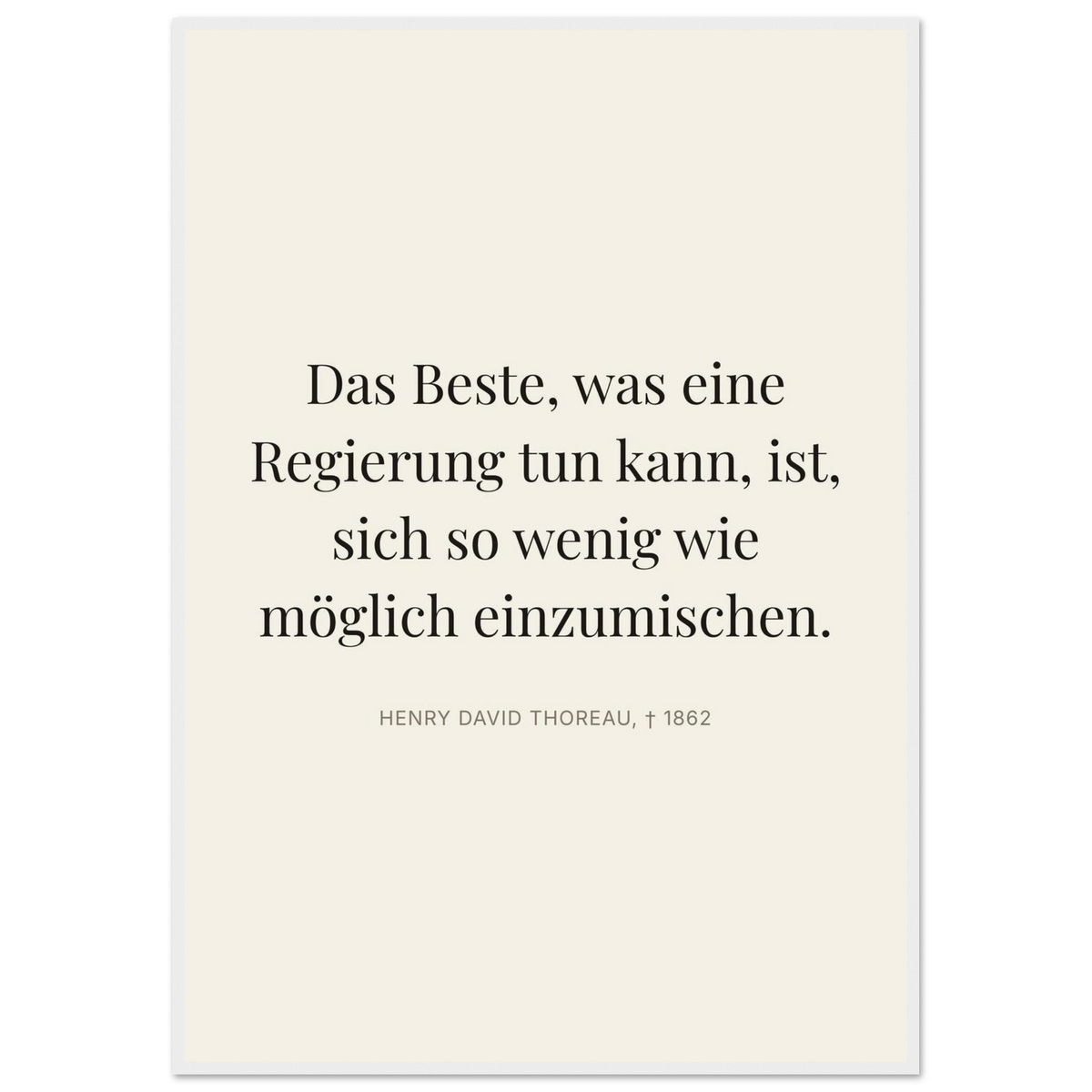 Thores Dunkle Worte im Schweizer Weiss (Klassisches Poster mit Holzrahmen) [Editorial-Beige]