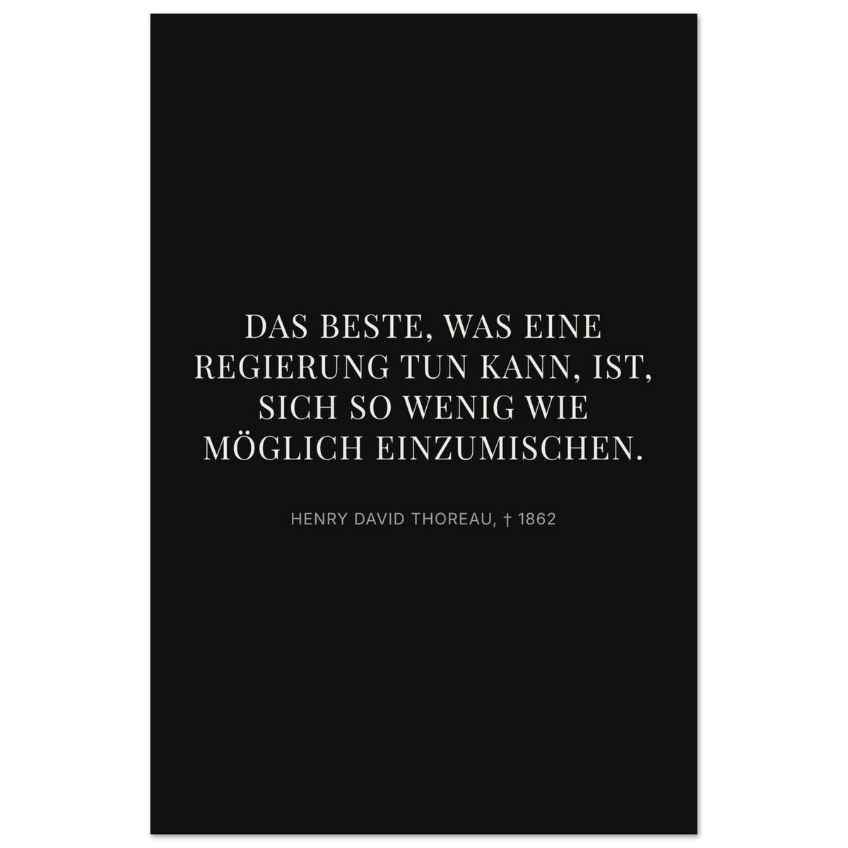 Thores Dunkle Worte im Schweizer Weiss (Premium Poster auf mattem Papier) [Display-Dunkel]