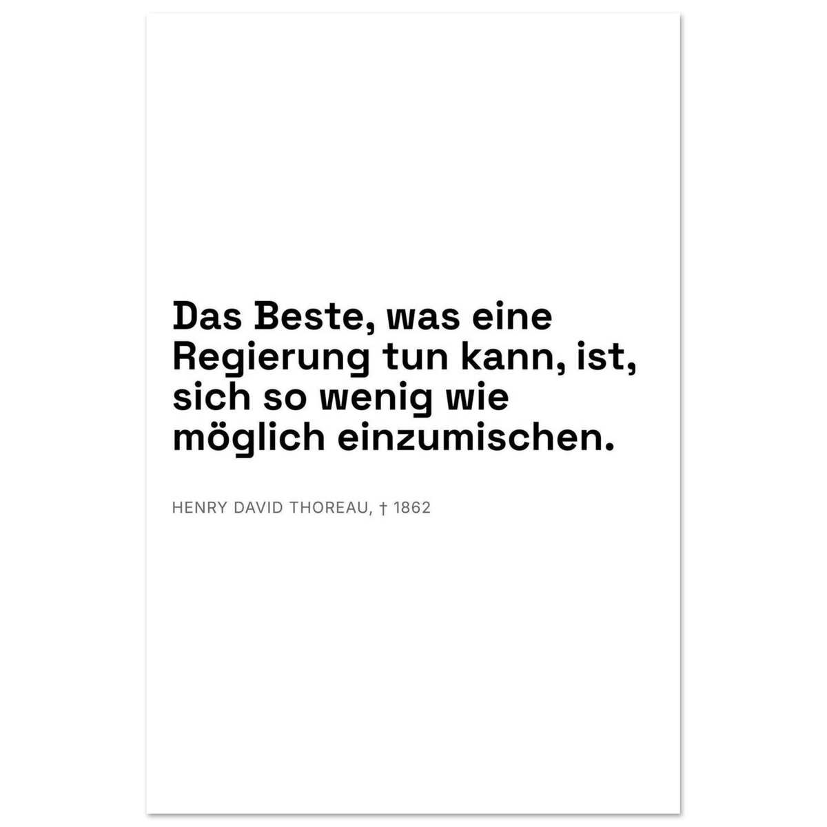 Thores Einflusslosigkeit im Schweizer Weiss (Premium Poster auf mattem Papier)
