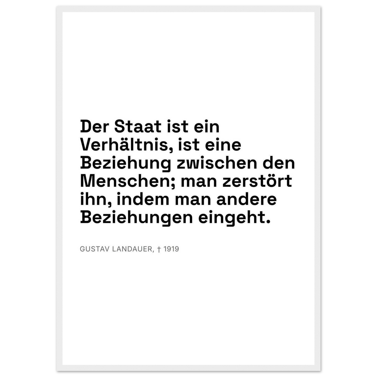 Landauers Reflexionen im Schweizer Weiss (Klassisches Poster mit Holzrahmen)