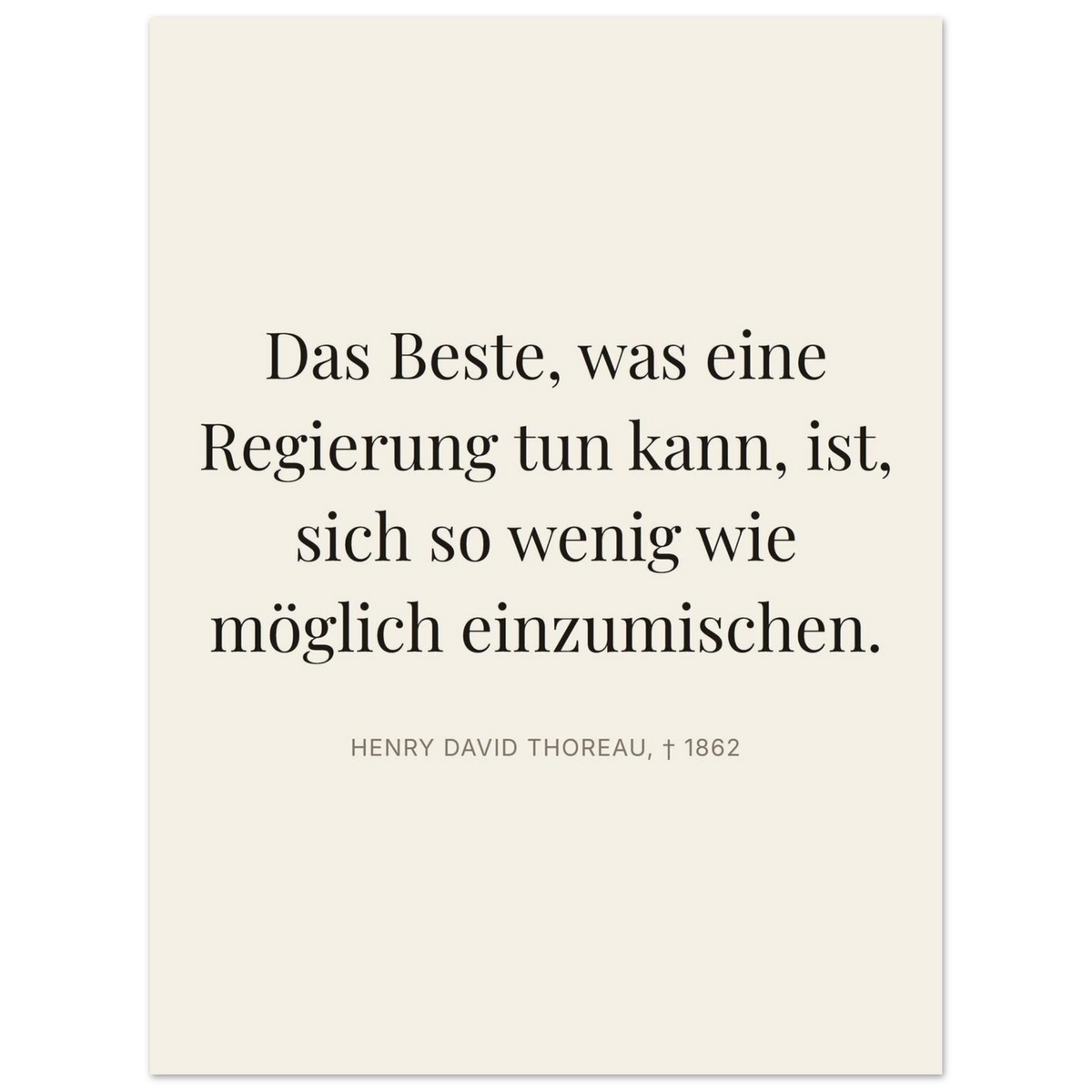Thores Dunkle Worte im Schweizer Weiss (Premium Poster auf mattem Papier) [Editorial-Beige]