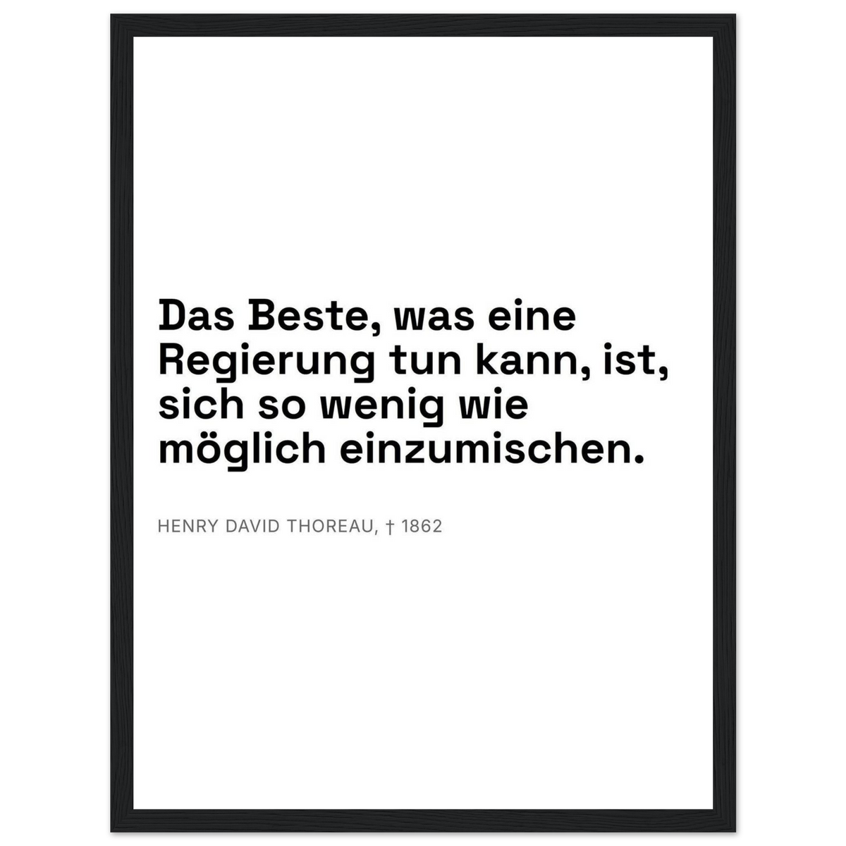 Thores Einflusslosigkeit im Schweizer Weiss (Klassisches Poster mit Holzrahmen)