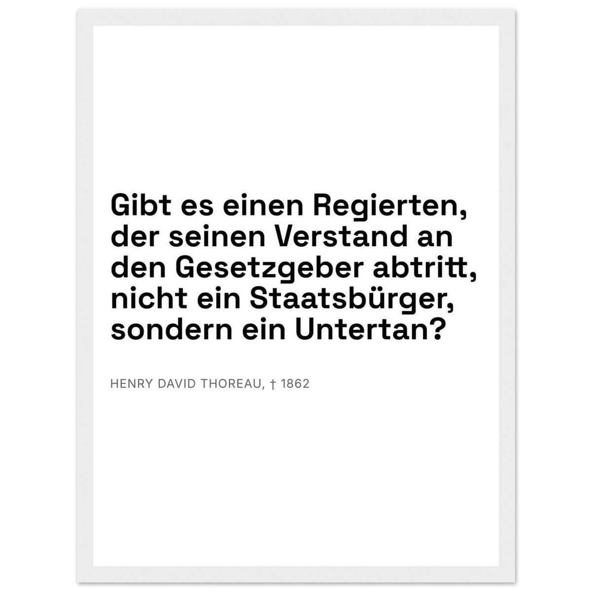 Thores Dunkle Worte in Schweizer Weiss – Motiv 3 (Klassisches Poster mit Holzrahmen)