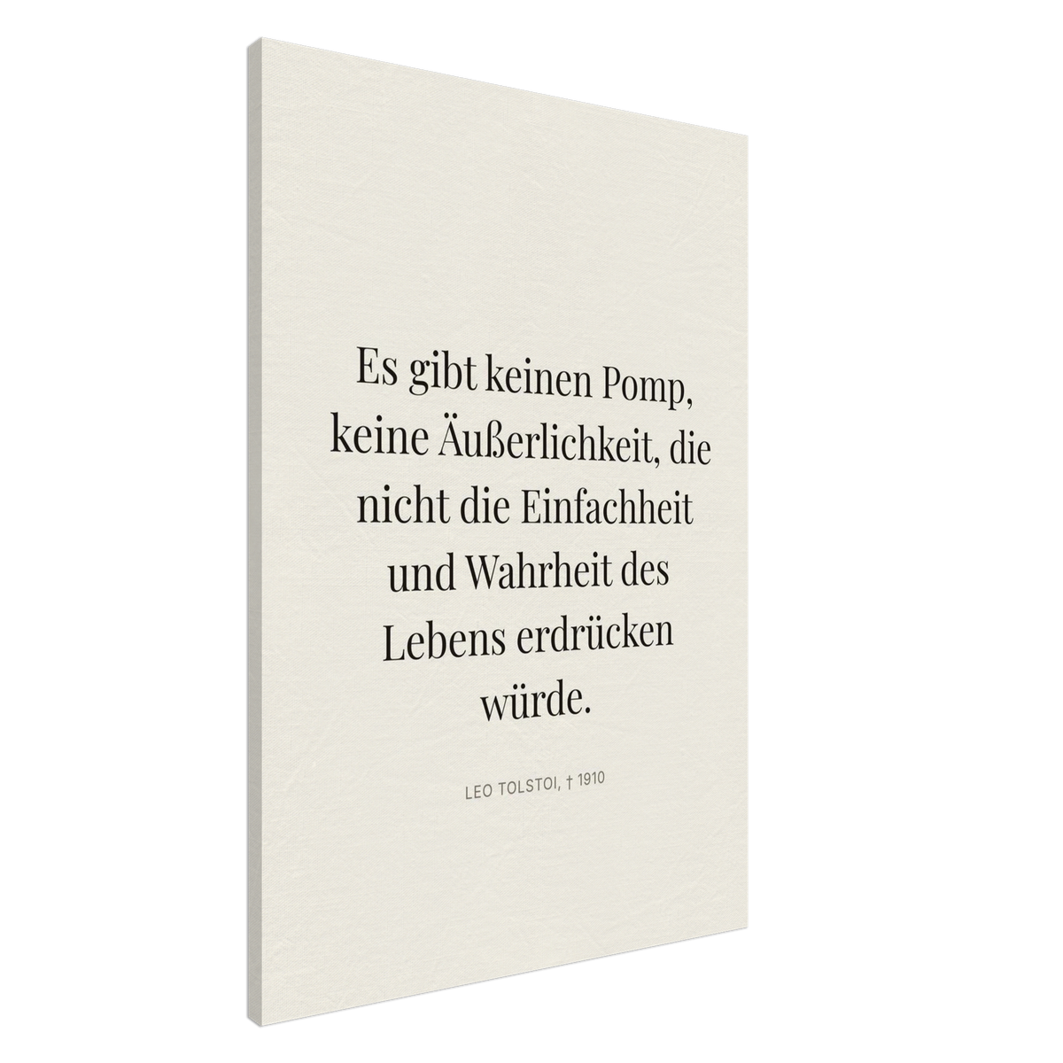 Leo Tolskis Glaube im Schweizer Weiss (Leinwand) [Editorial-Beige]
