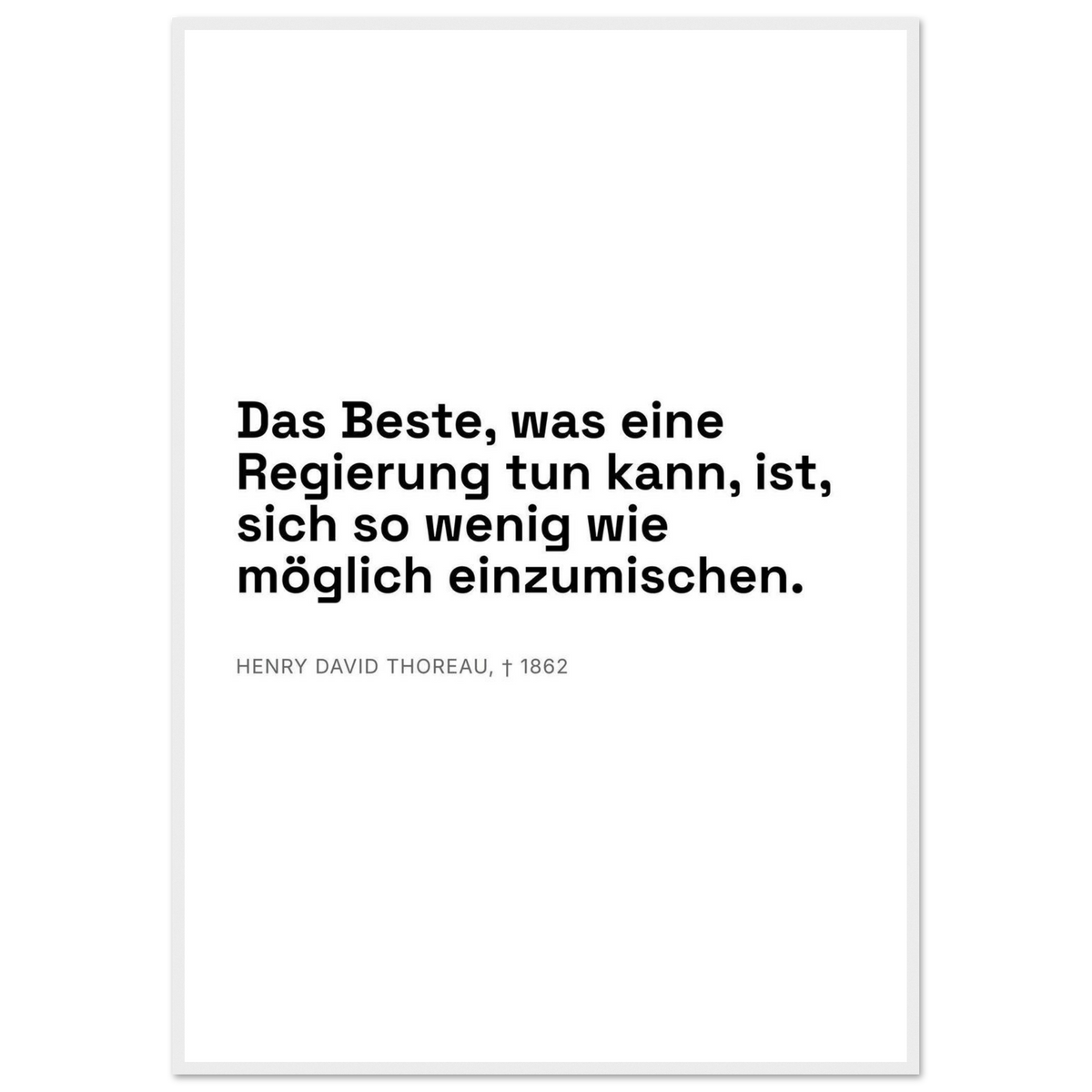 Thores Einflusslosigkeit im Schweizer Weiss (Klassisches Poster mit Holzrahmen)
