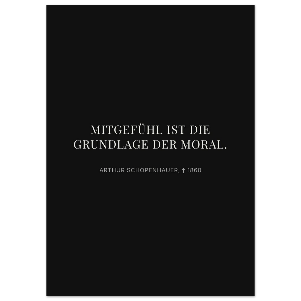 Schwarze Buchstaben auf cremeweißer Leinwand (Premium Poster auf mattem Papier) [Display-Dunkel]