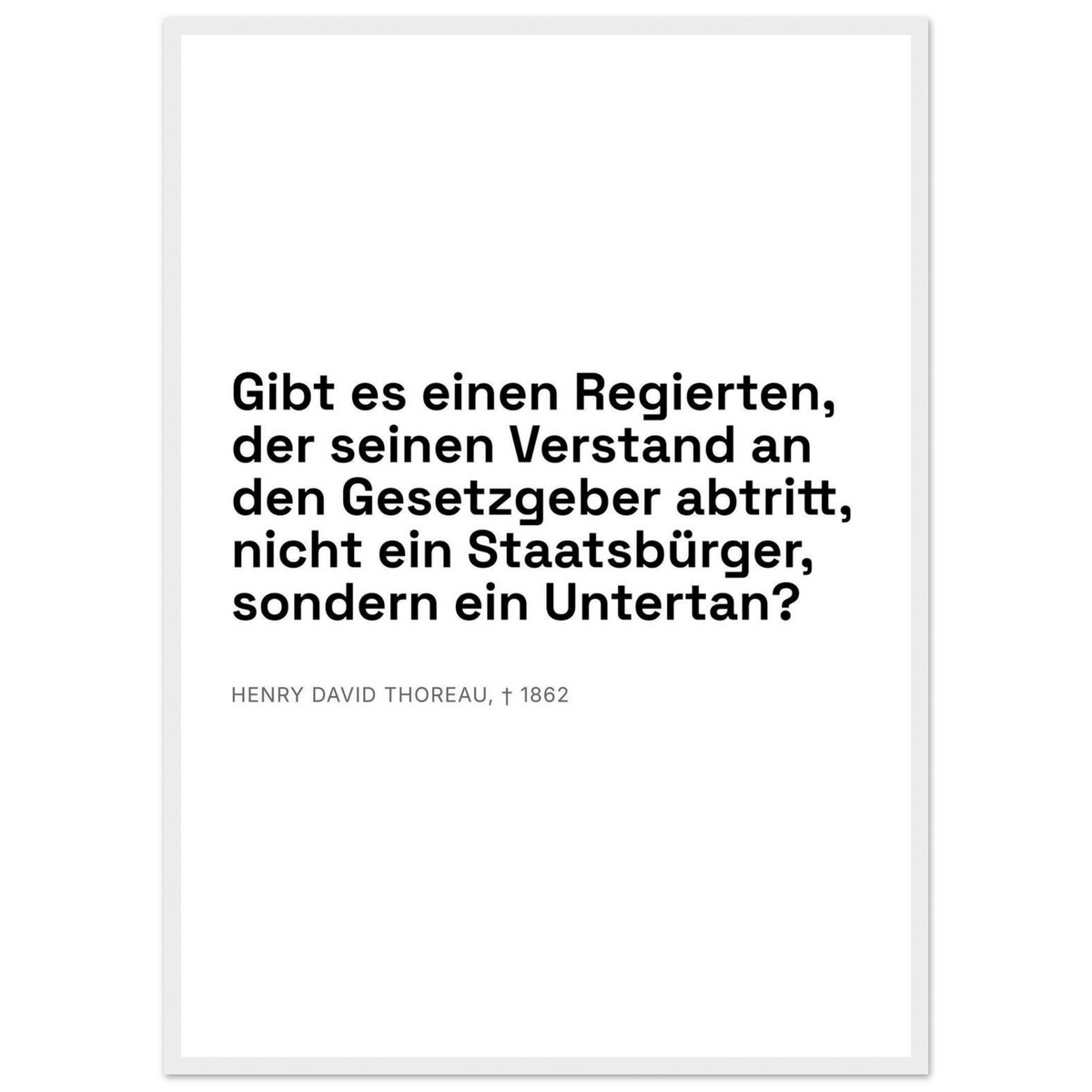 Thores Dunkle Worte in Schweizer Weiss – Motiv 3 (Klassisches Poster mit Holzrahmen)