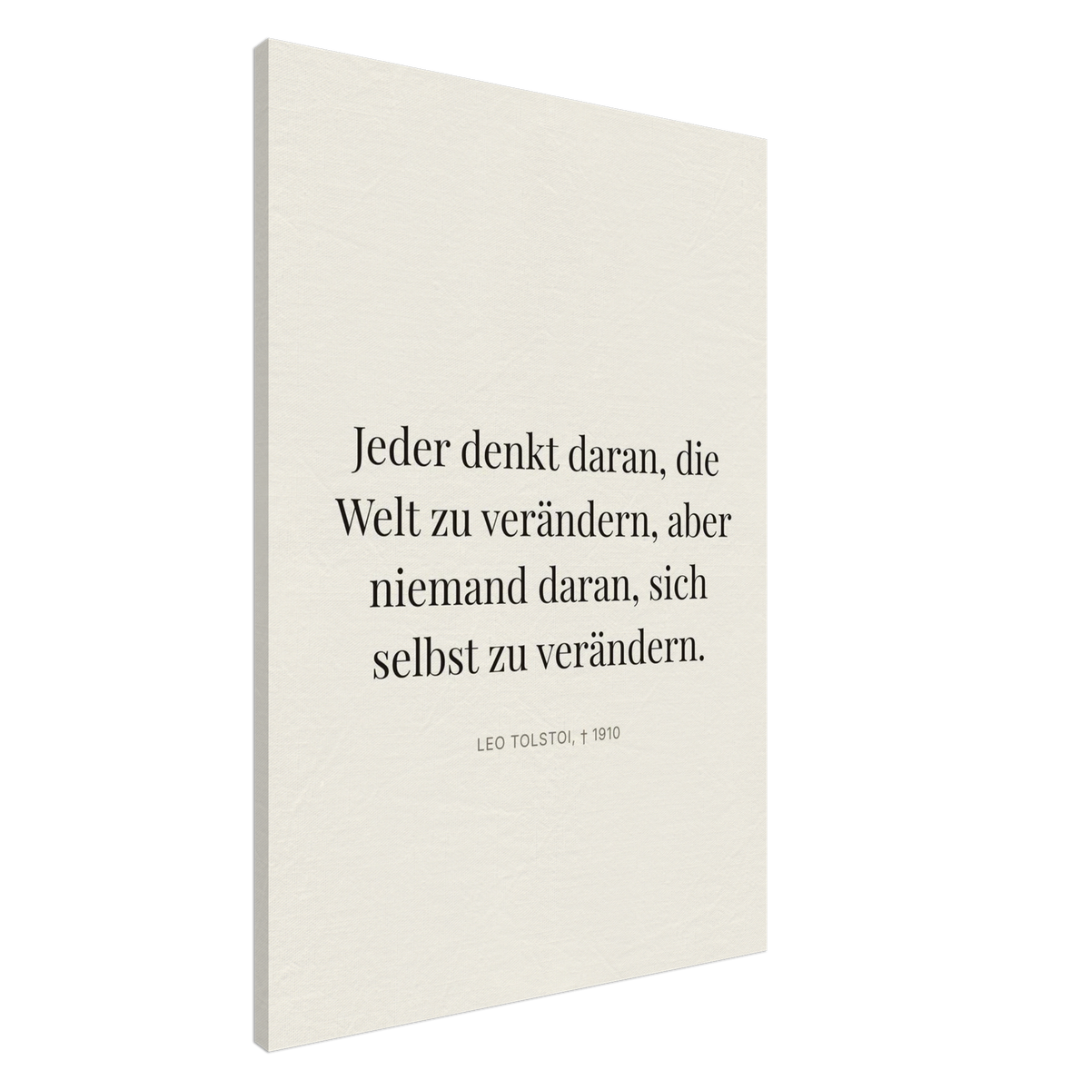 Selbstvertrauen im Dunkeln – Typografie auf Leinwand (Leinwand) [Editorial-Beige]