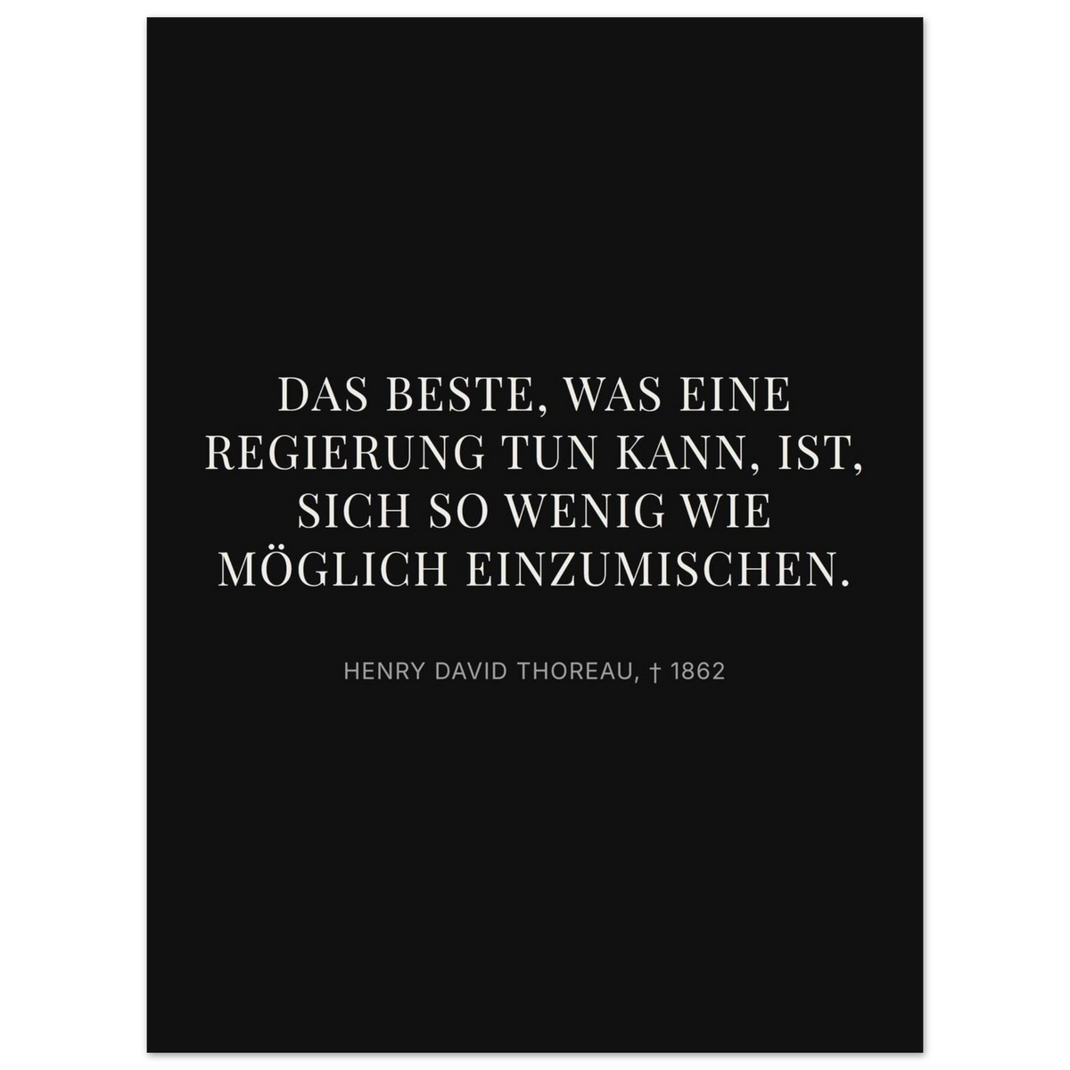 Thores Dunkle Worte im Schweizer Weiss (Premium Poster auf mattem Papier) [Display-Dunkel]