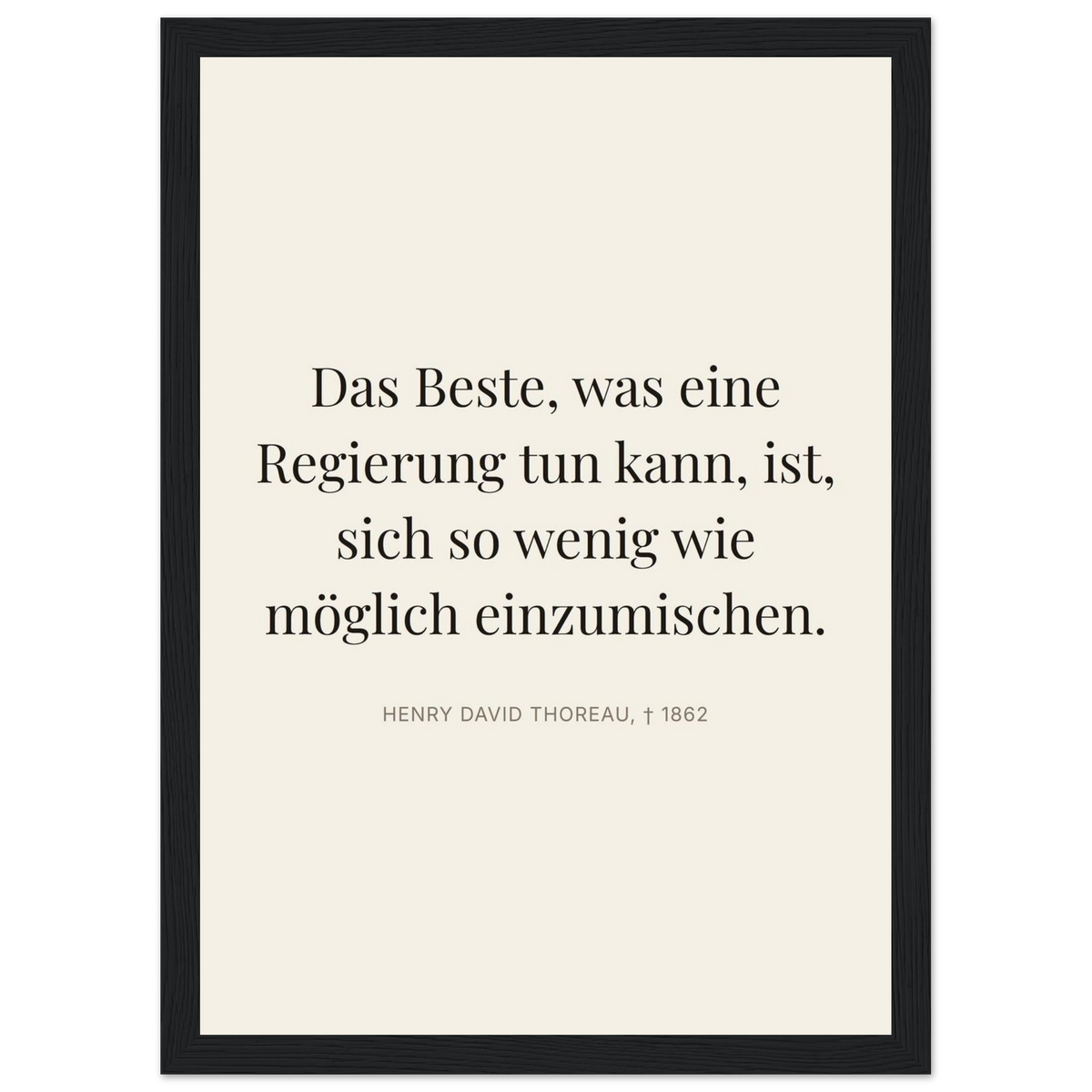 Thores Dunkle Worte im Schweizer Weiss (Klassisches Poster mit Holzrahmen) [Editorial-Beige]