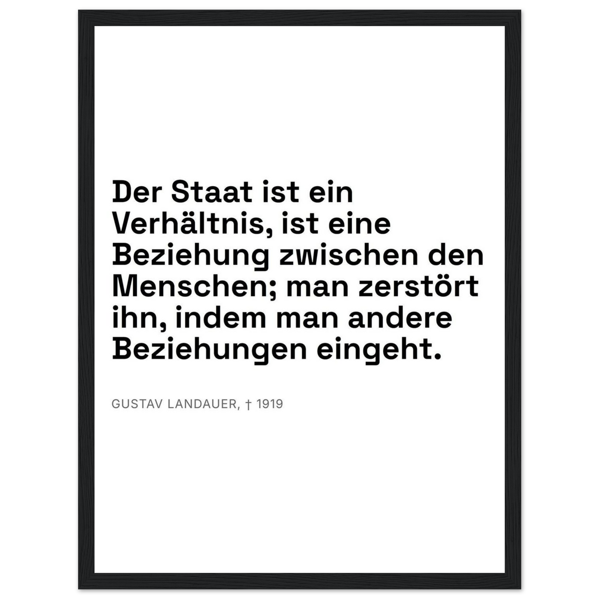 Landauers Reflexionen im Schweizer Weiss (Klassisches Poster mit Holzrahmen)