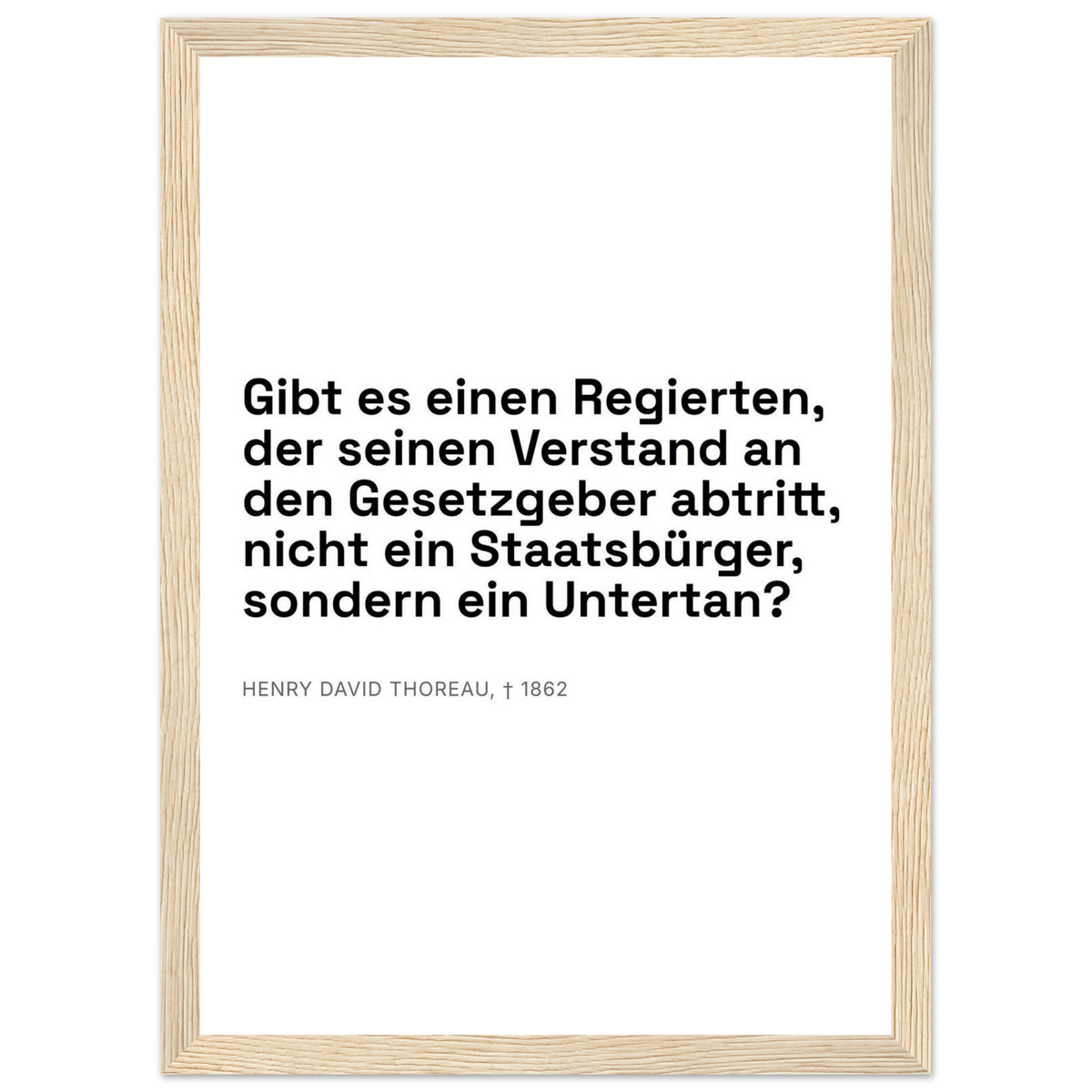 Thores Dunkle Worte in Schweizer Weiss – Motiv 3 (Klassisches Poster mit Holzrahmen)