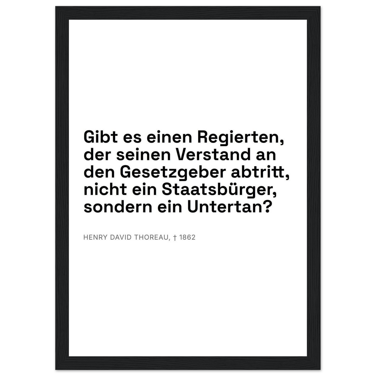 Thores Dunkle Worte in Schweizer Weiss – Motiv 3 (Klassisches Poster mit Holzrahmen)