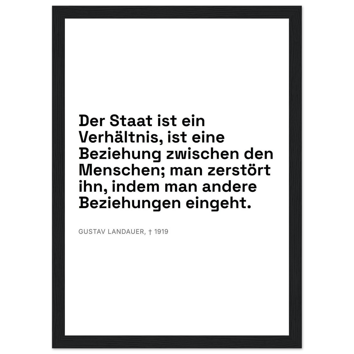 Landauers Reflexionen im Schweizer Weiss (Klassisches Poster mit Holzrahmen)