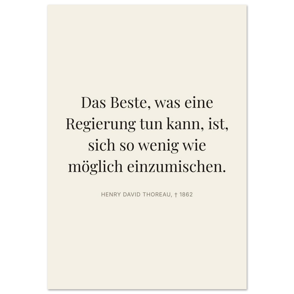 Thores Dunkle Worte im Schweizer Weiss (Premium Poster auf mattem Papier) [Editorial-Beige]