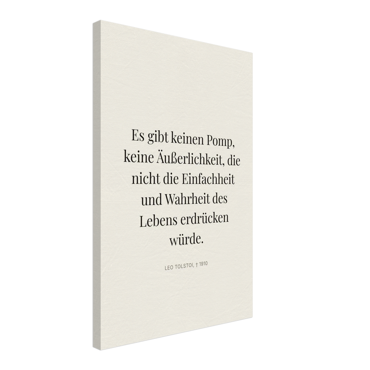 Leo Tolskis Glaube im Schweizer Weiss (Leinwand) [Editorial-Beige]