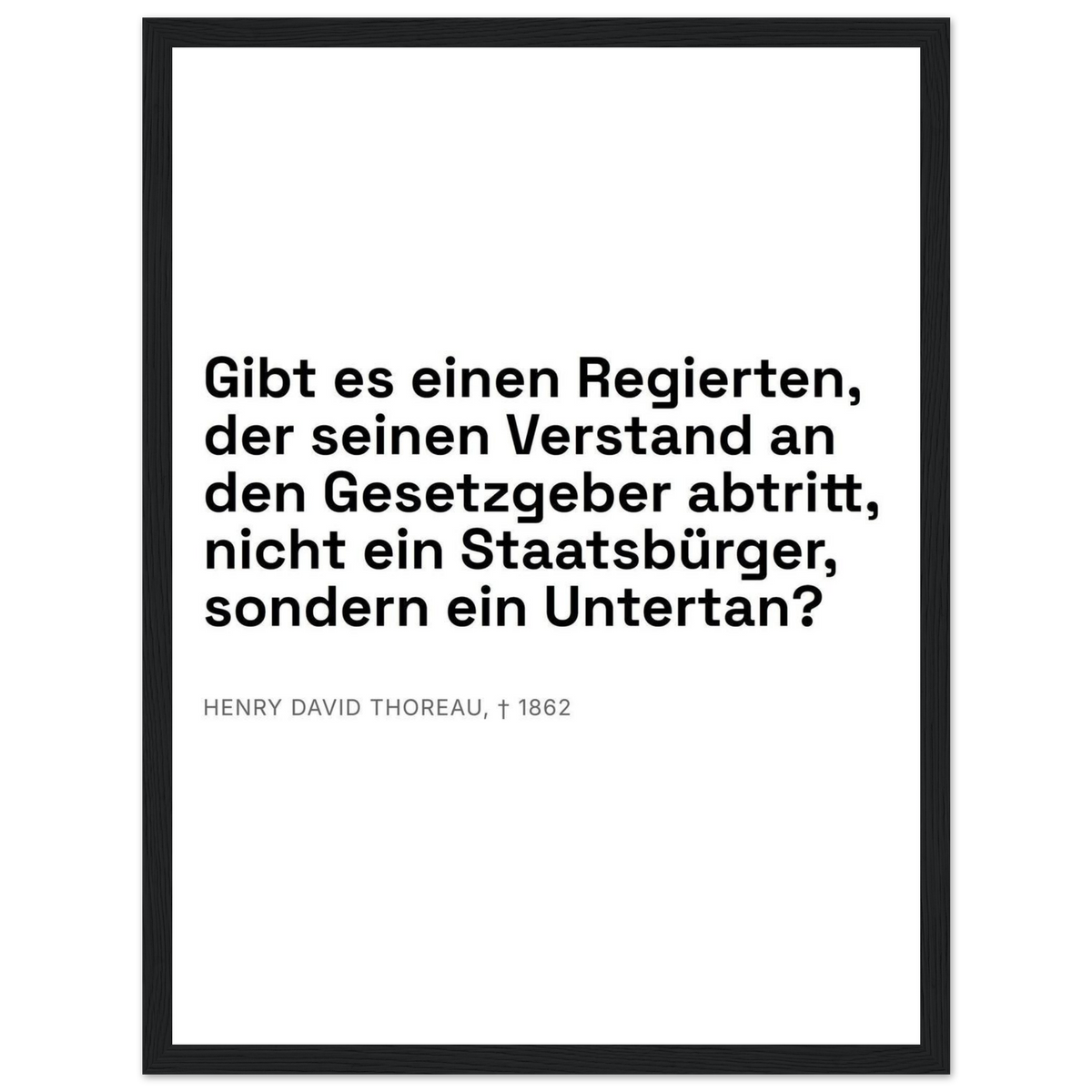 Thores Dunkle Worte in Schweizer Weiss – Motiv 3 (Klassisches Poster mit Holzrahmen)