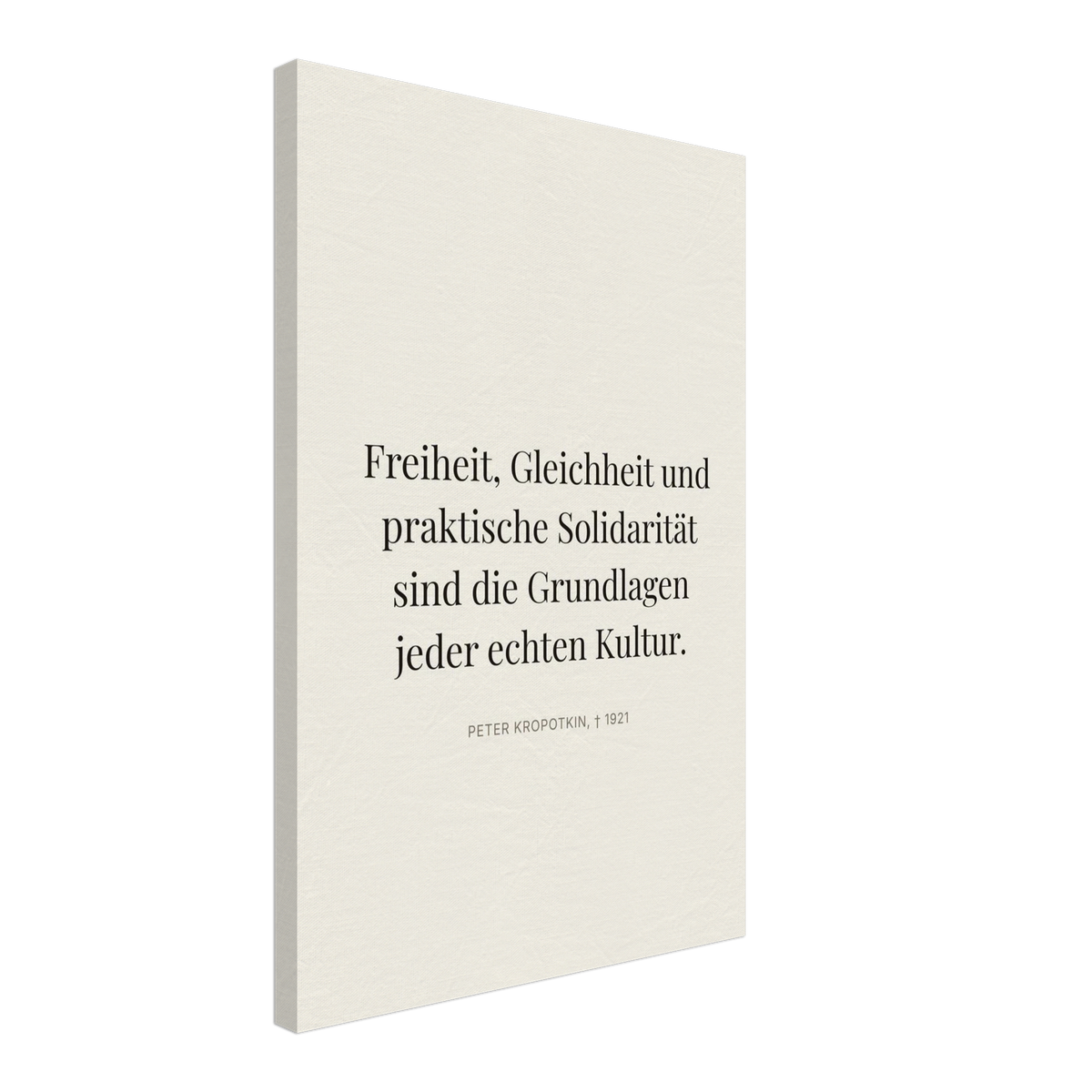 Kroponkins Dunkle Wege – Typografie auf Leinwand (Leinwand) [Editorial-Beige]