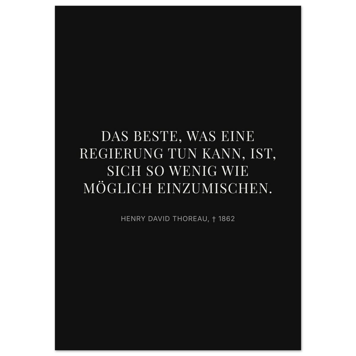 Thores Dunkle Worte im Schweizer Weiss (Premium Poster auf mattem Papier) [Display-Dunkel]