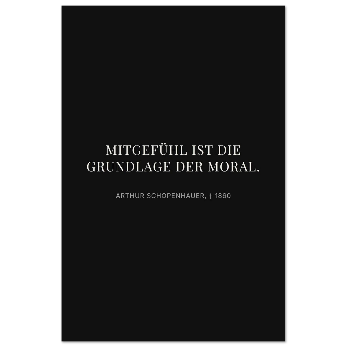 Schwarze Buchstaben auf cremeweißer Leinwand (Premium Poster auf mattem Papier) [Display-Dunkel]