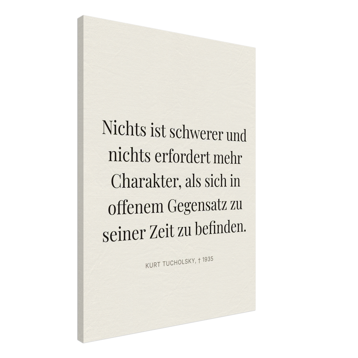 Tuchs Verzweiflung im Schweizer Weiss (Leinwand) [Editorial-Beige]