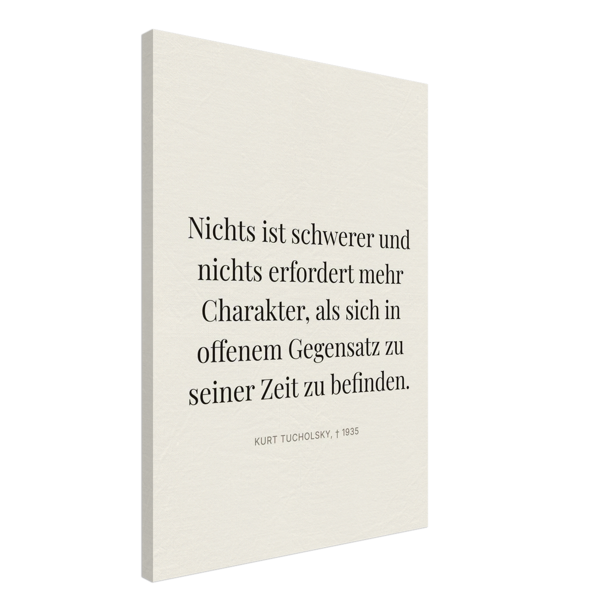 Tuchs Verzweiflung im Schweizer Weiss (Leinwand) [Editorial-Beige]