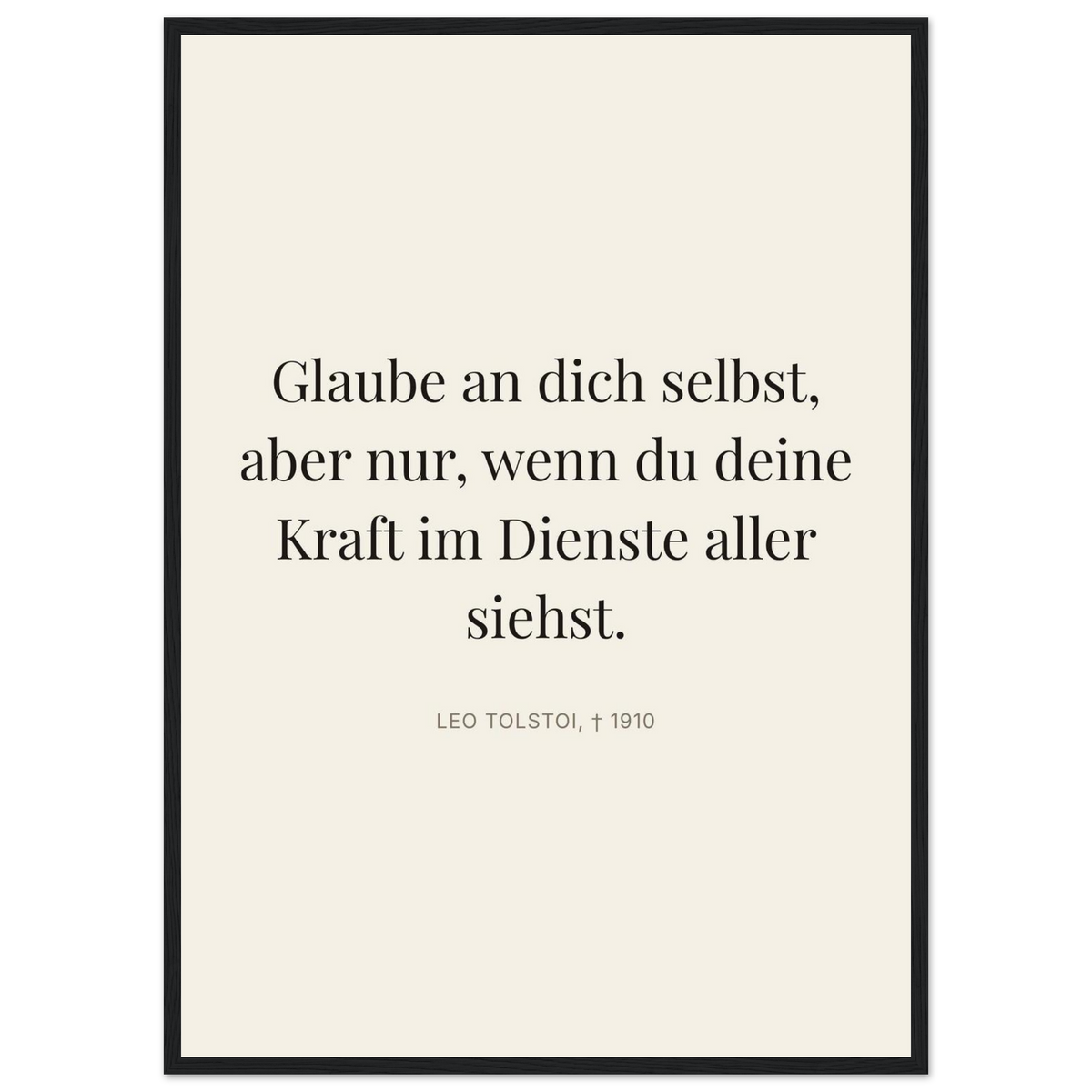 Leo Tolskis Wege zum Schweizer Weiss (Klassisches Poster mit Holzrahmen) [Editorial-Beige]