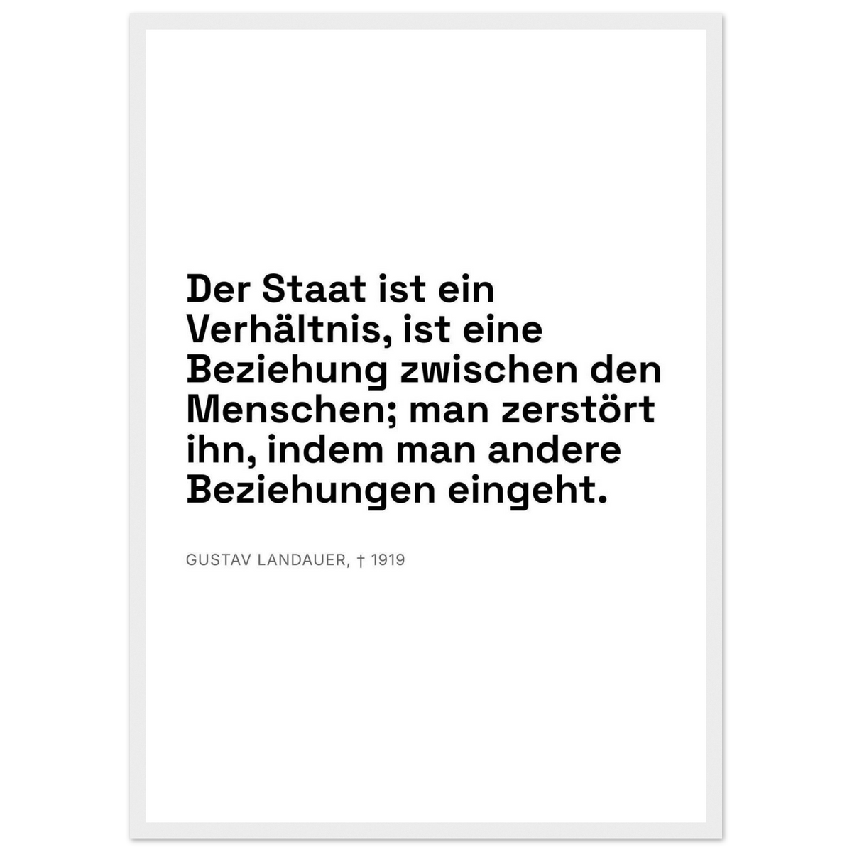 Landauers Reflexionen im Schweizer Weiss (Klassisches Poster mit Holzrahmen)