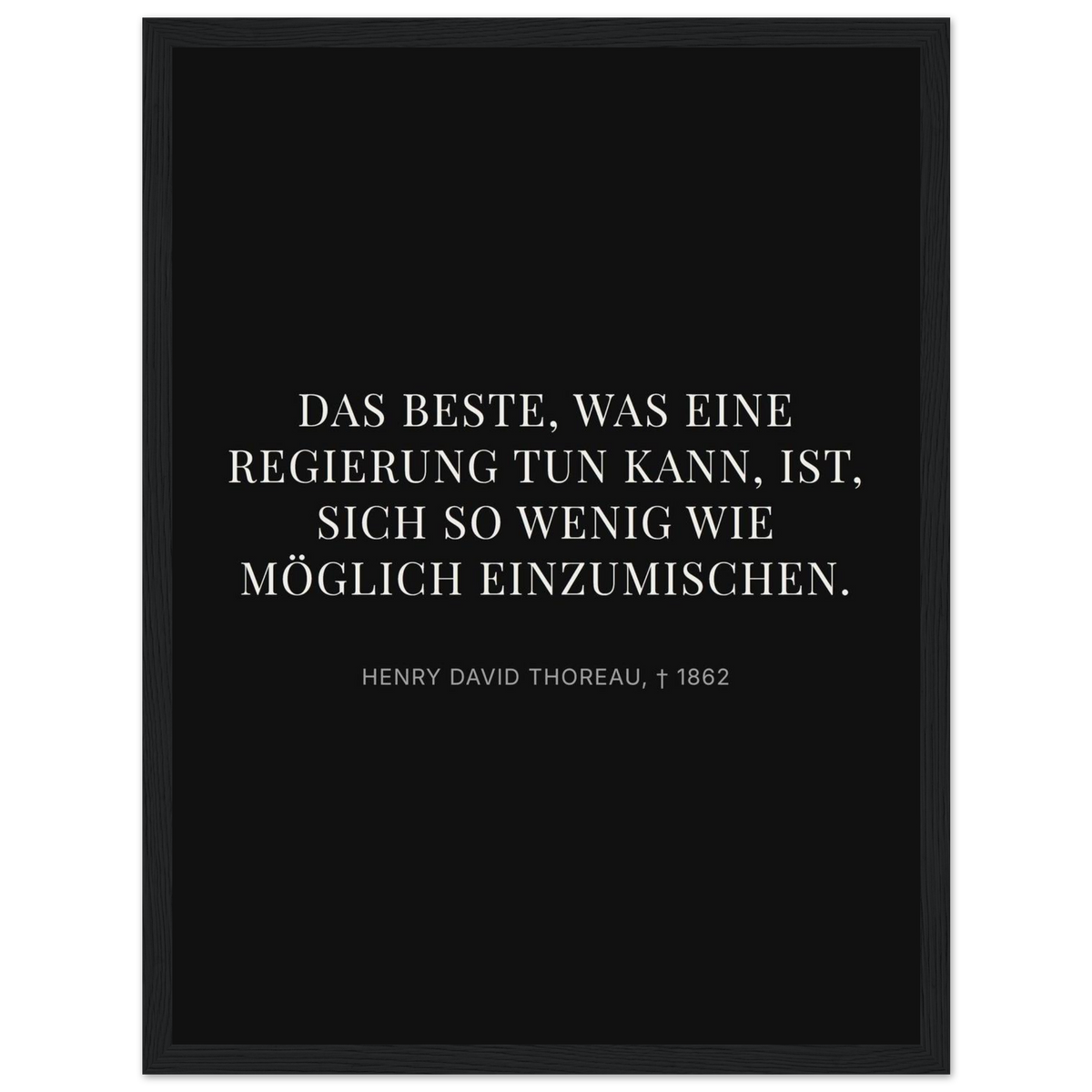 Thores Dunkle Worte im Schweizer Weiss (Klassisches Poster mit Holzrahmen) [Display-Dunkel]