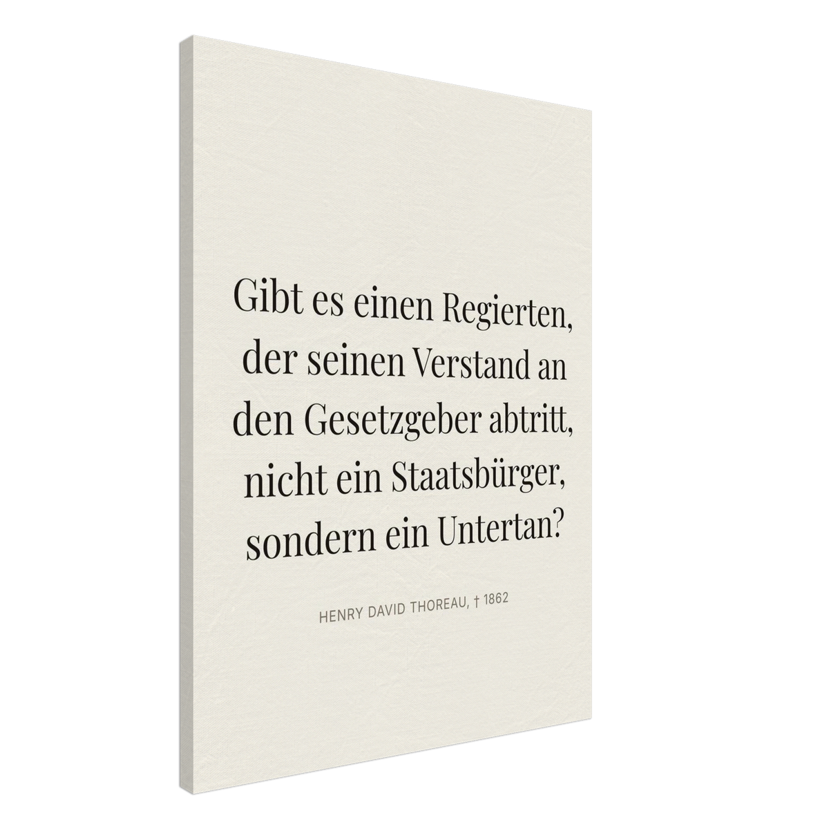 Thores Dunkle Worte in Schweizer Weiss (Leinwand) [Editorial-Beige]