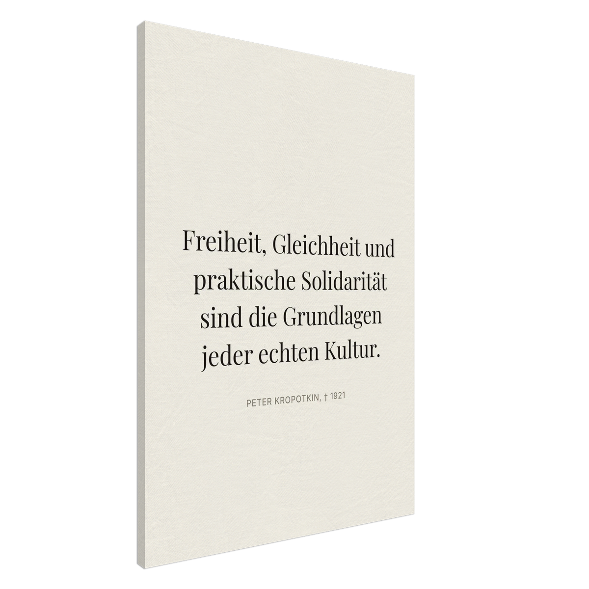 Kroponkins Dunkle Wege – Typografie auf Leinwand (Leinwand) [Editorial-Beige]