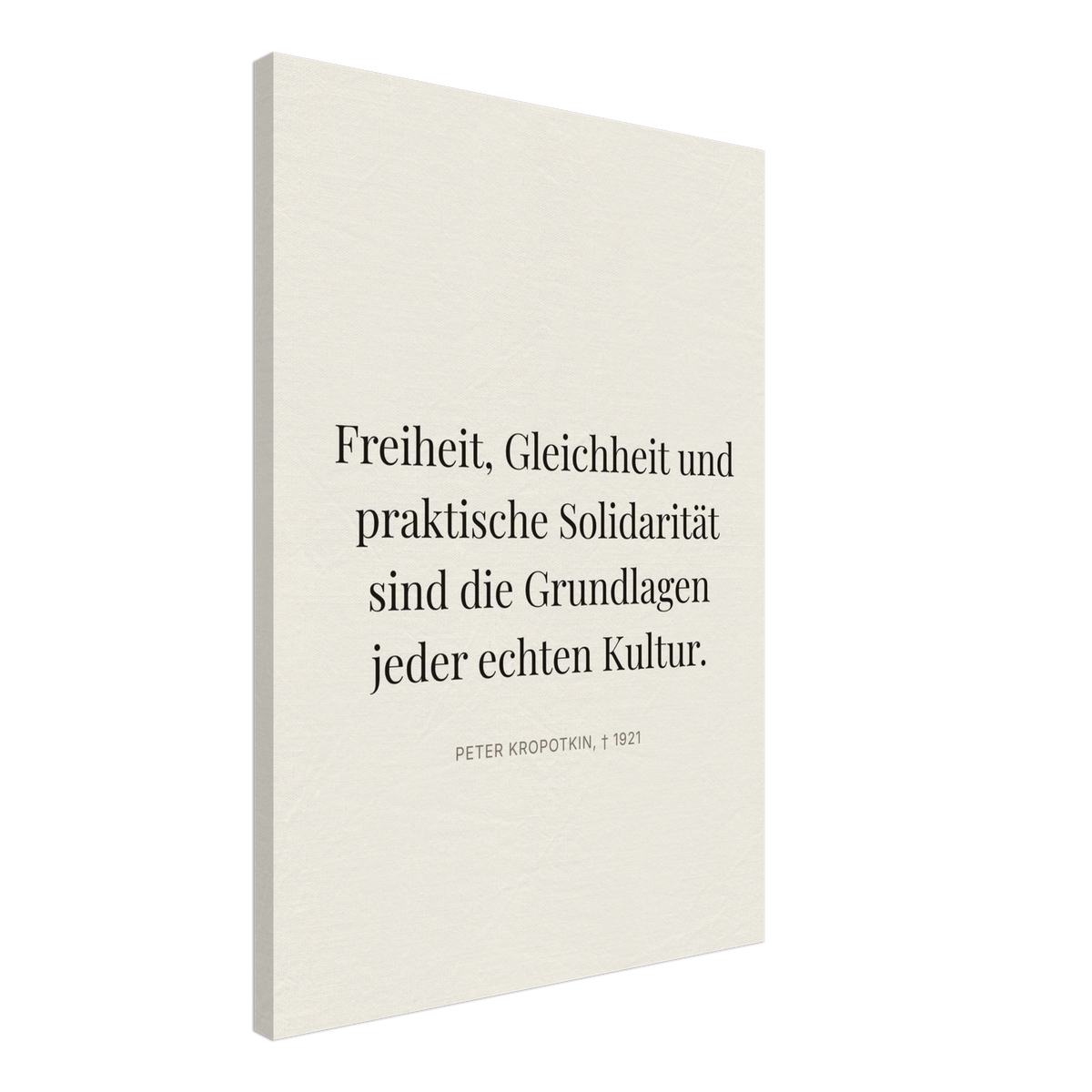 Kroponkins Dunkle Wege – Typografie auf Leinwand (Leinwand) [Editorial-Beige]