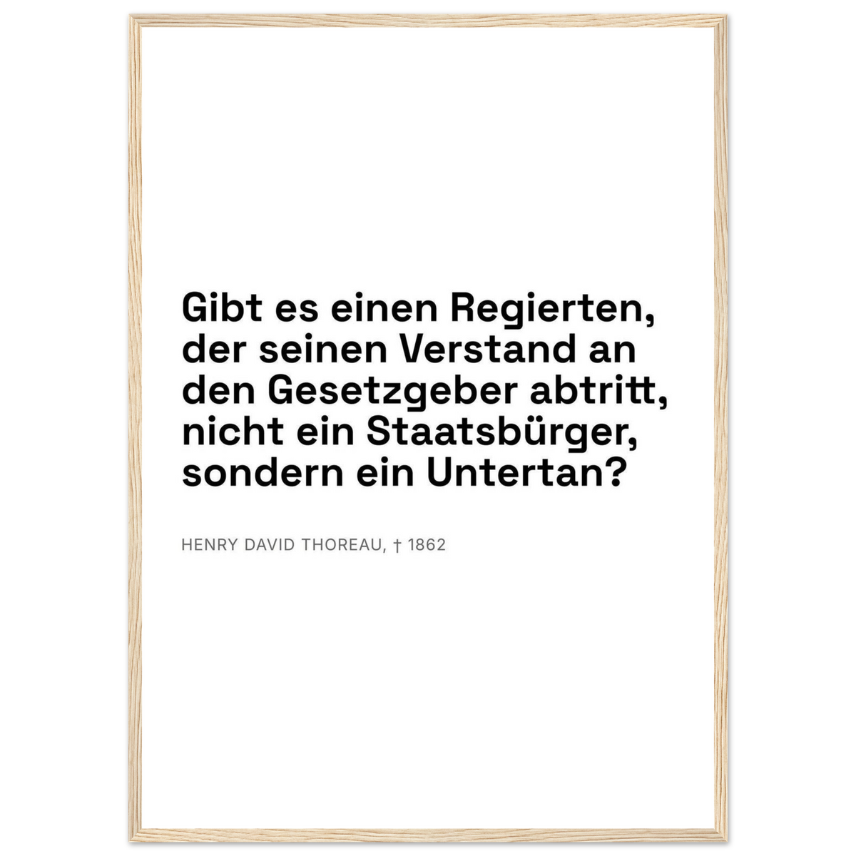 Thores Dunkle Worte in Schweizer Weiss – Motiv 3 (Klassisches Poster mit Holzrahmen)
