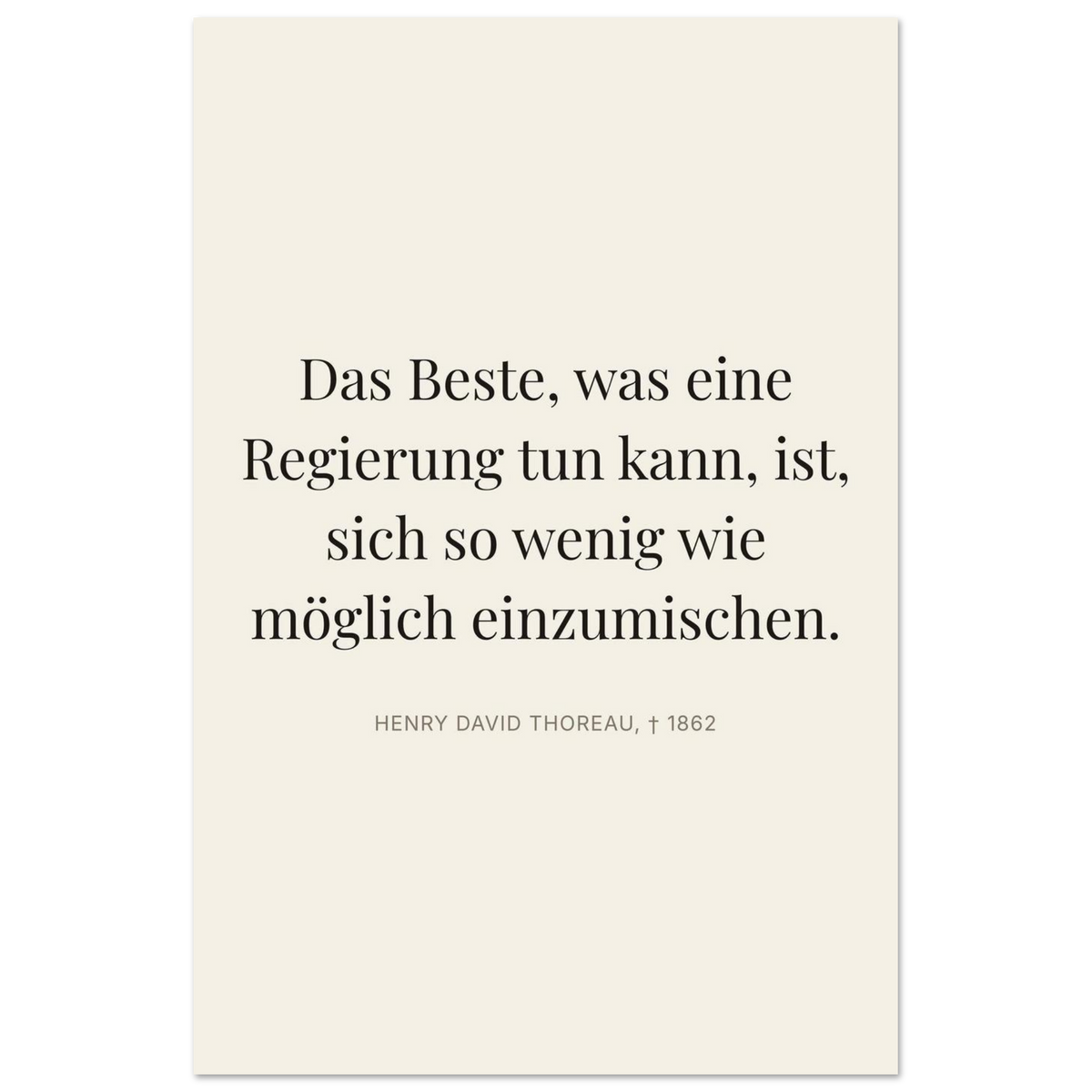 Thores Dunkle Worte im Schweizer Weiss (Premium Poster auf mattem Papier) [Editorial-Beige]