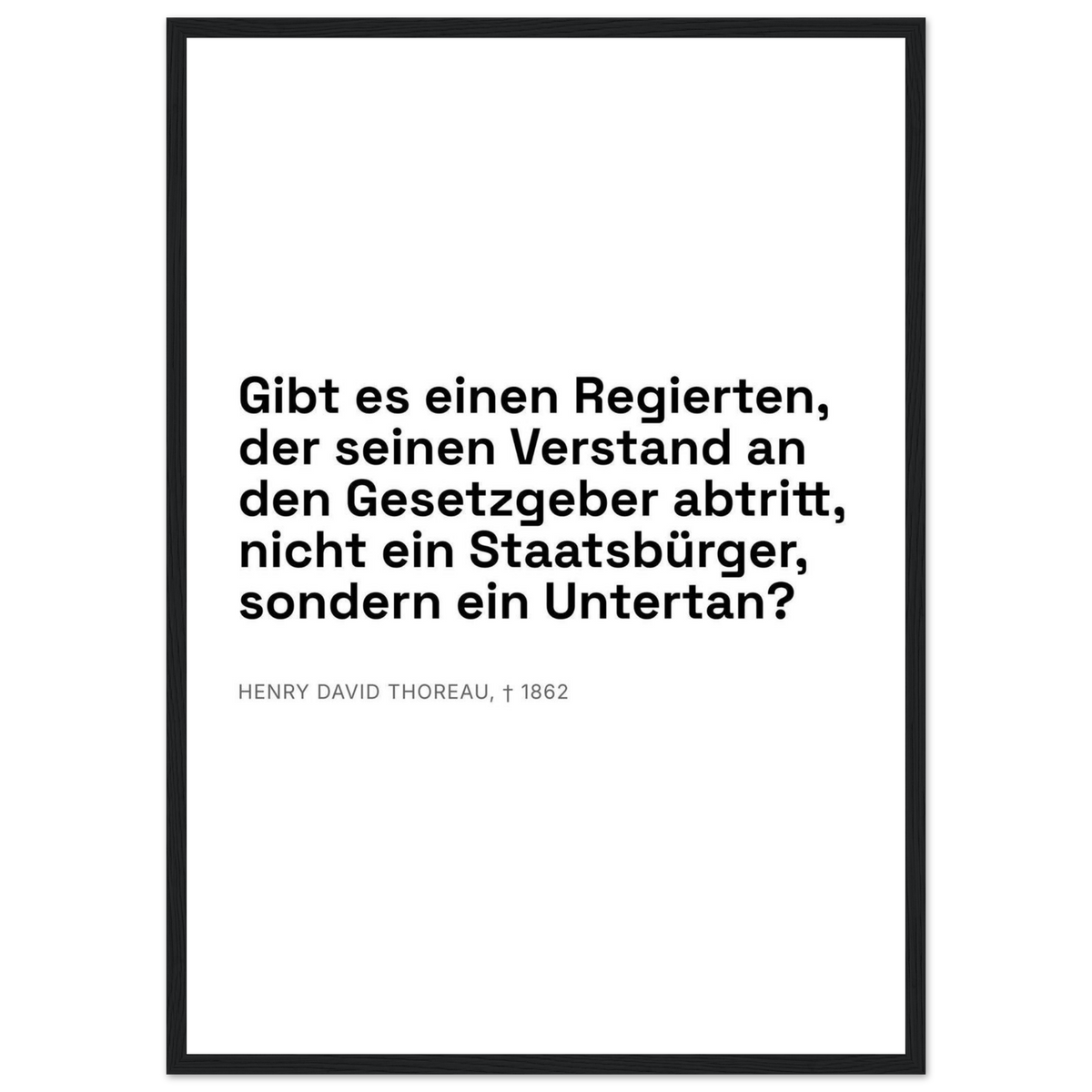 Thores Dunkle Worte in Schweizer Weiss – Motiv 3 (Klassisches Poster mit Holzrahmen)