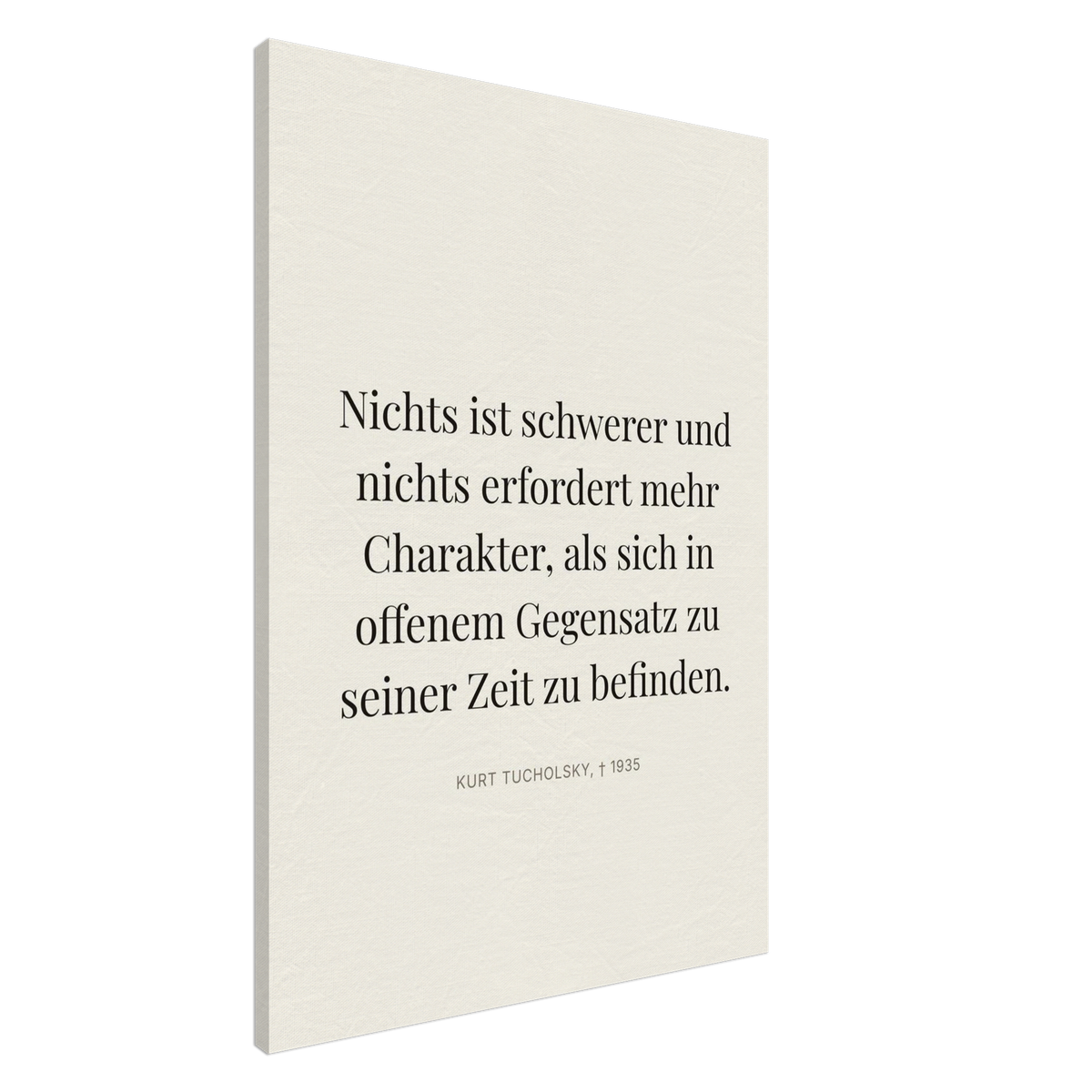 Tuchs Verzweiflung im Schweizer Weiss (Leinwand) [Editorial-Beige]