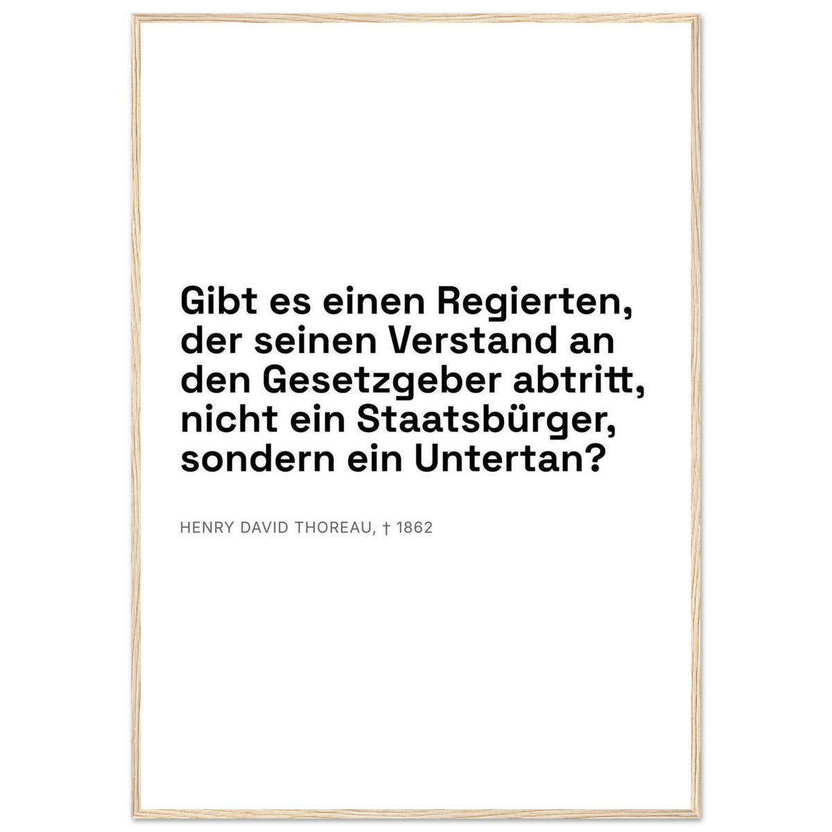 Thores Dunkle Worte in Schweizer Weiss – Motiv 3 (Klassisches Poster mit Holzrahmen)