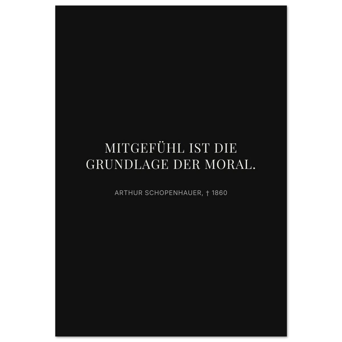 Schwarze Buchstaben auf cremeweißer Leinwand (Premium Poster auf mattem Papier) [Display-Dunkel]