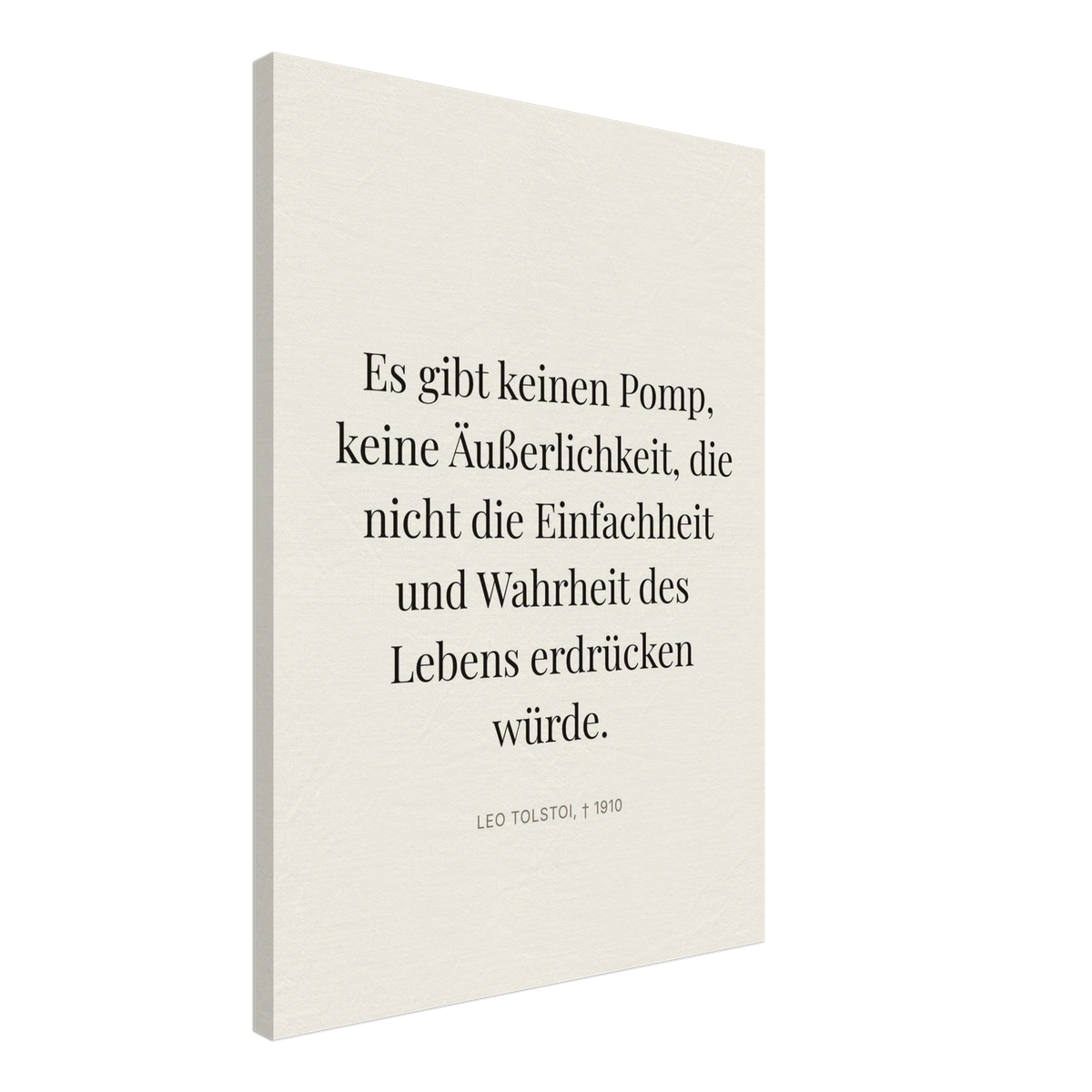 Leo Tolskis Glaube im Schweizer Weiss (Leinwand) [Editorial-Beige]