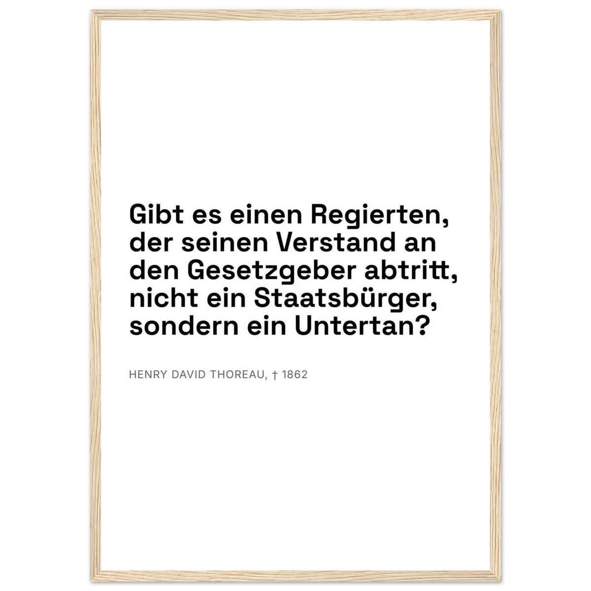 Thores Dunkle Worte in Schweizer Weiss – Motiv 3 (Klassisches Poster mit Holzrahmen)
