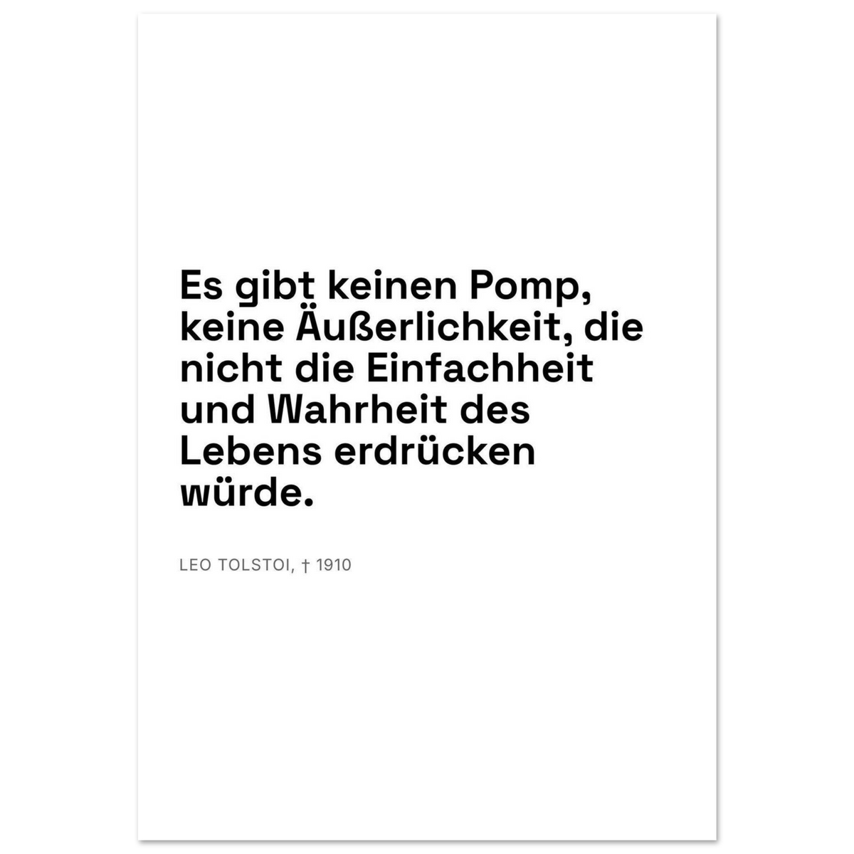 Leo Tolskis Glaube im Schweizer Weiss – Motiv 3 (Premium Poster auf mattem Papier)
