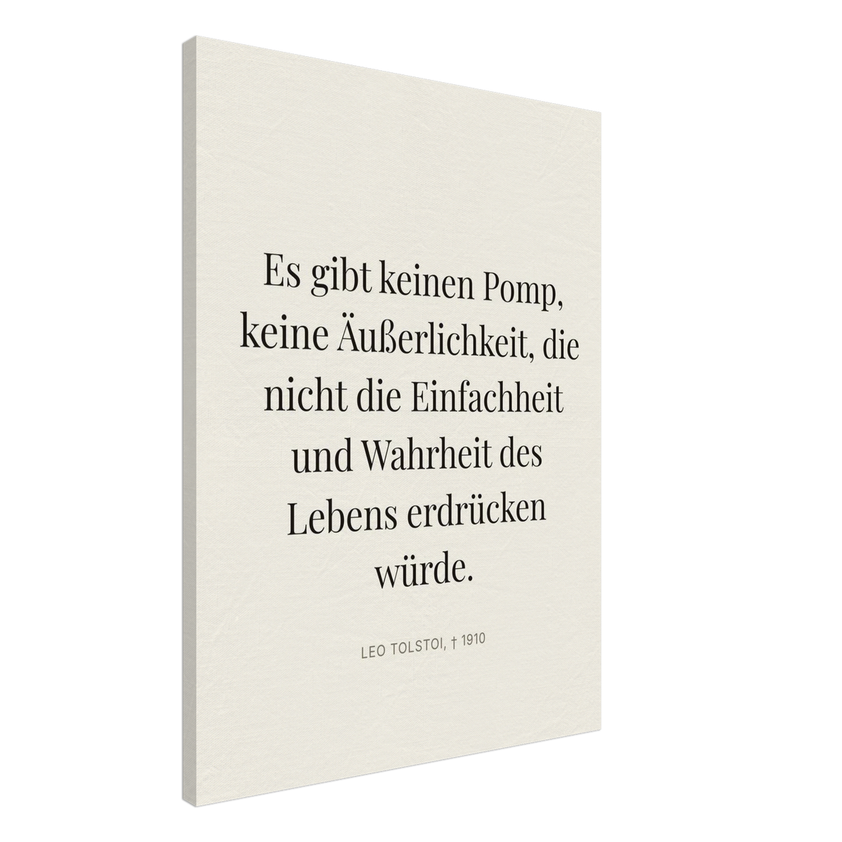 Leo Tolskis Glaube im Schweizer Weiss (Leinwand) [Editorial-Beige]