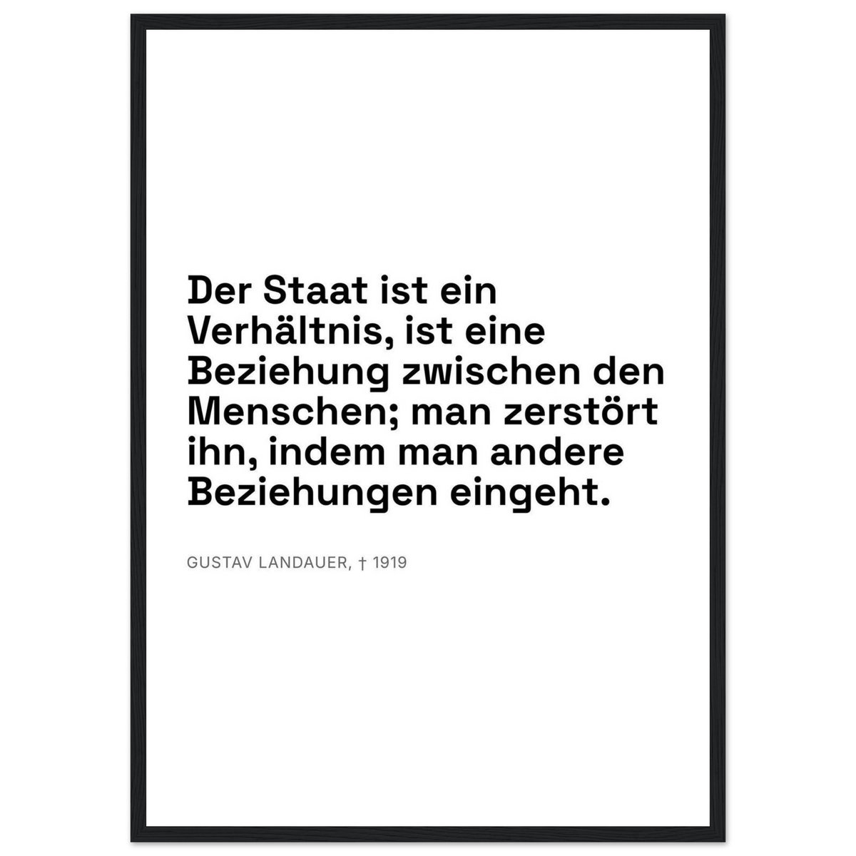 Landauers Reflexionen im Schweizer Weiss (Klassisches Poster mit Holzrahmen)