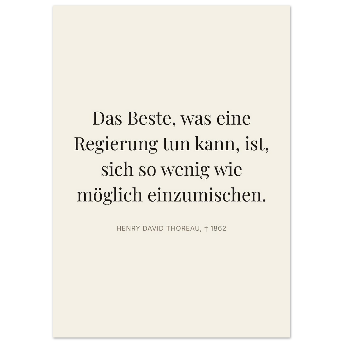 Thores Dunkle Worte im Schweizer Weiss (Premium Poster auf mattem Papier) [Editorial-Beige]