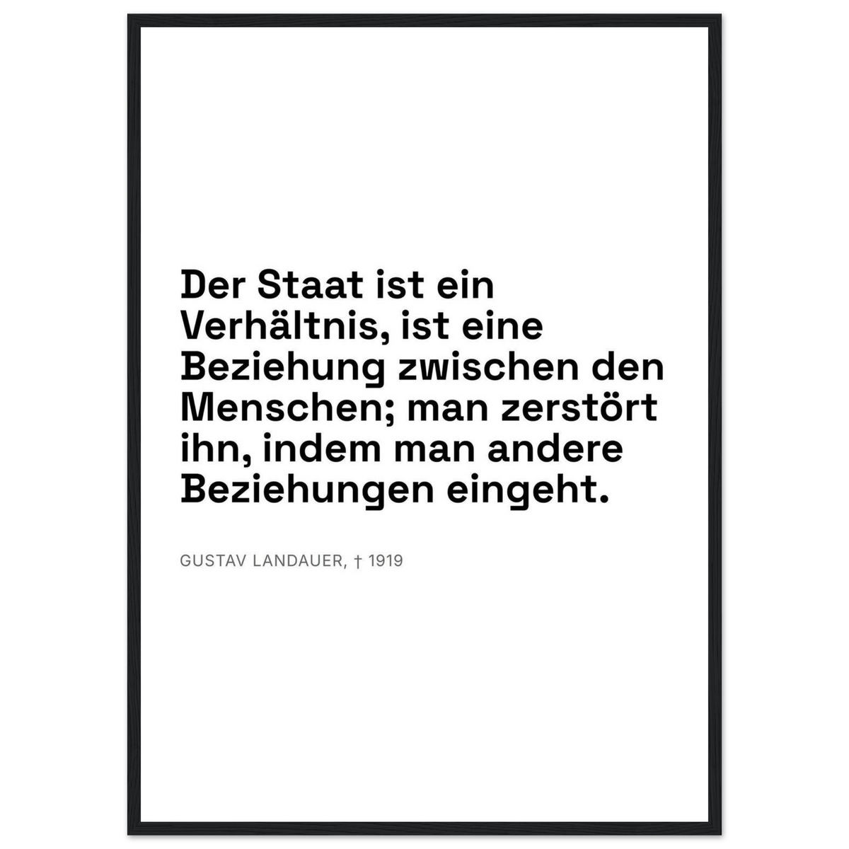 Landauers Reflexionen im Schweizer Weiss (Klassisches Poster mit Holzrahmen)