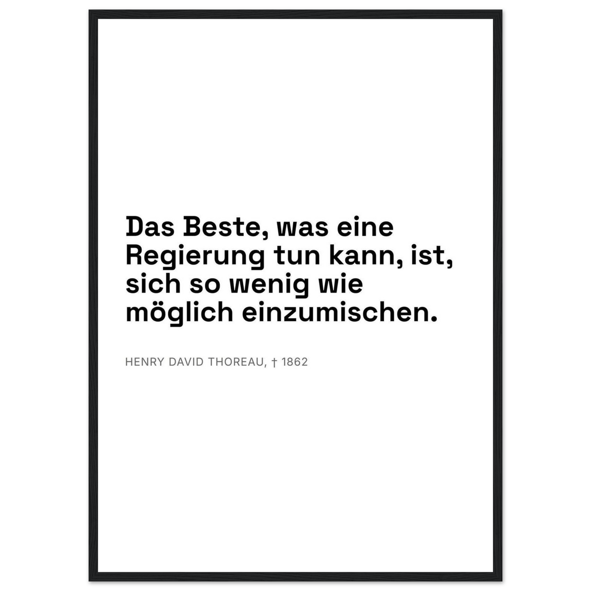 Thores Einflusslosigkeit im Schweizer Weiss (Klassisches Poster mit Holzrahmen)
