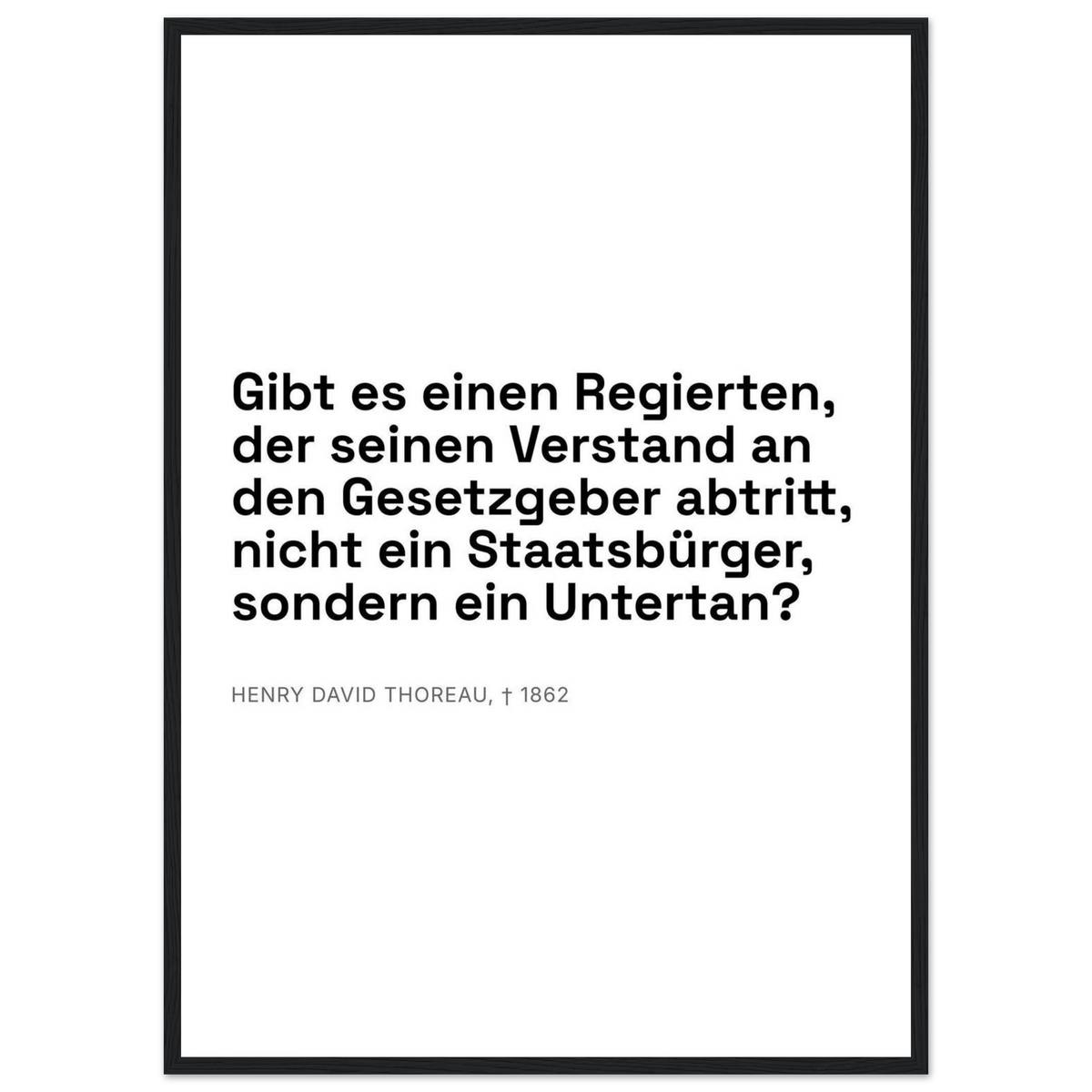 Thores Dunkle Worte in Schweizer Weiss – Motiv 3 (Klassisches Poster mit Holzrahmen)