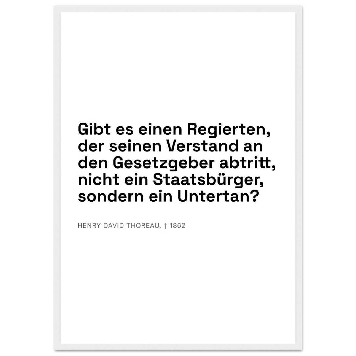 Thores Dunkle Worte in Schweizer Weiss – Motiv 3 (Klassisches Poster mit Holzrahmen)