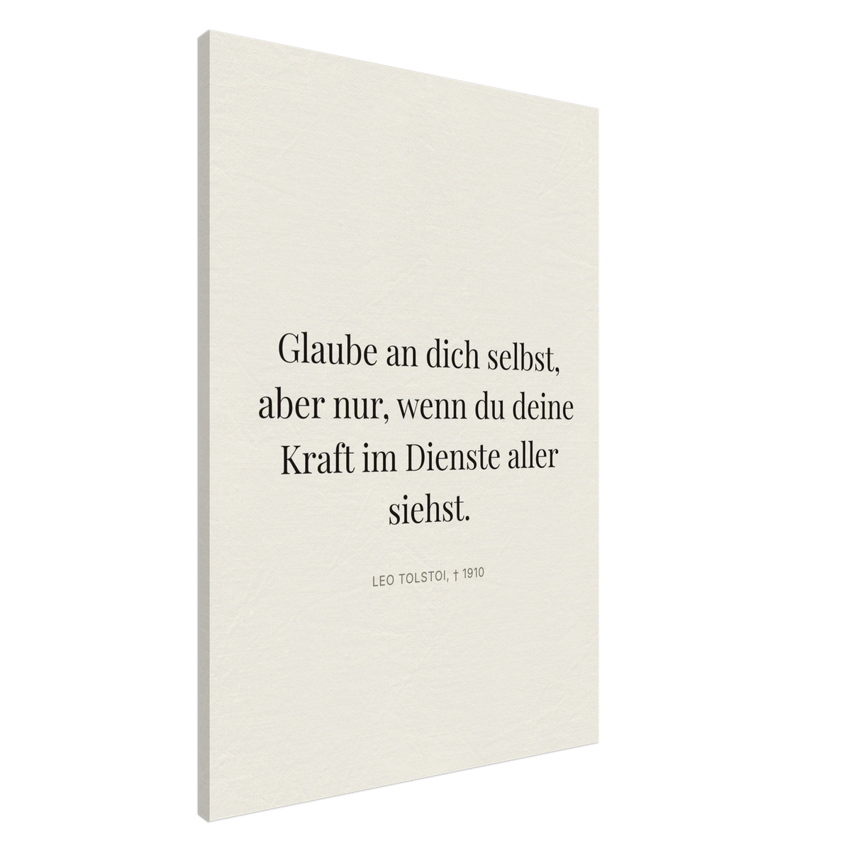 Leo Tolskis Wege zum Schweizer Weiss (Leinwand) [Editorial-Beige]