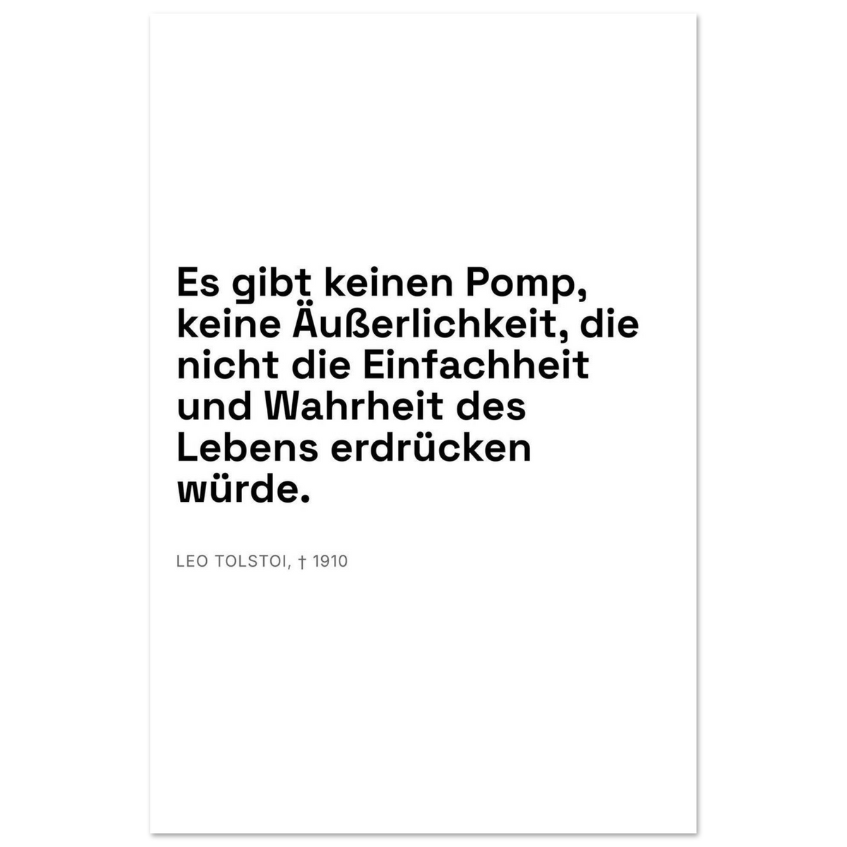 Leo Tolskis Glaube im Schweizer Weiss – Motiv 3 (Premium Poster auf mattem Papier)